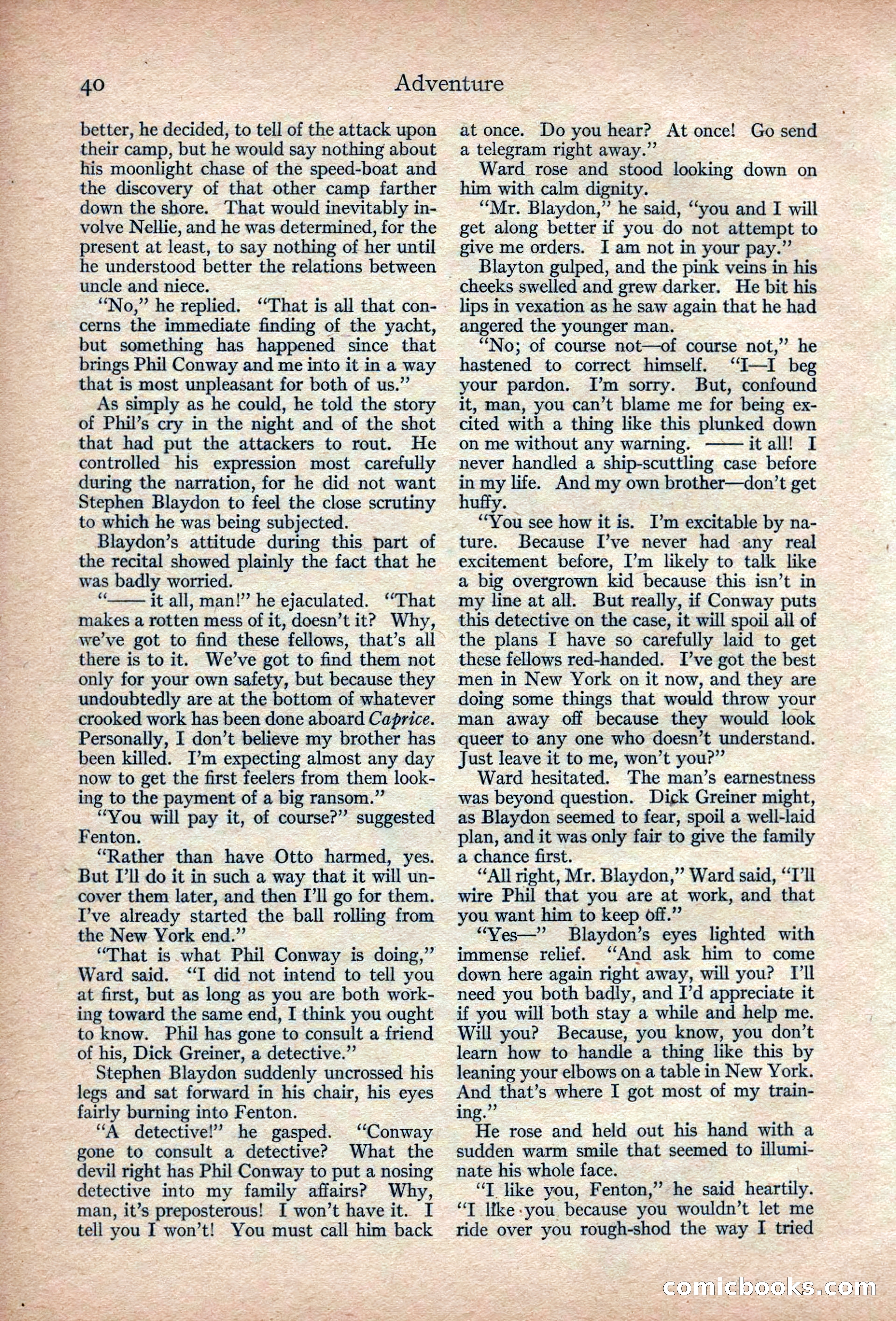 Adventure Magazine, March 1916 — page 42 of 228