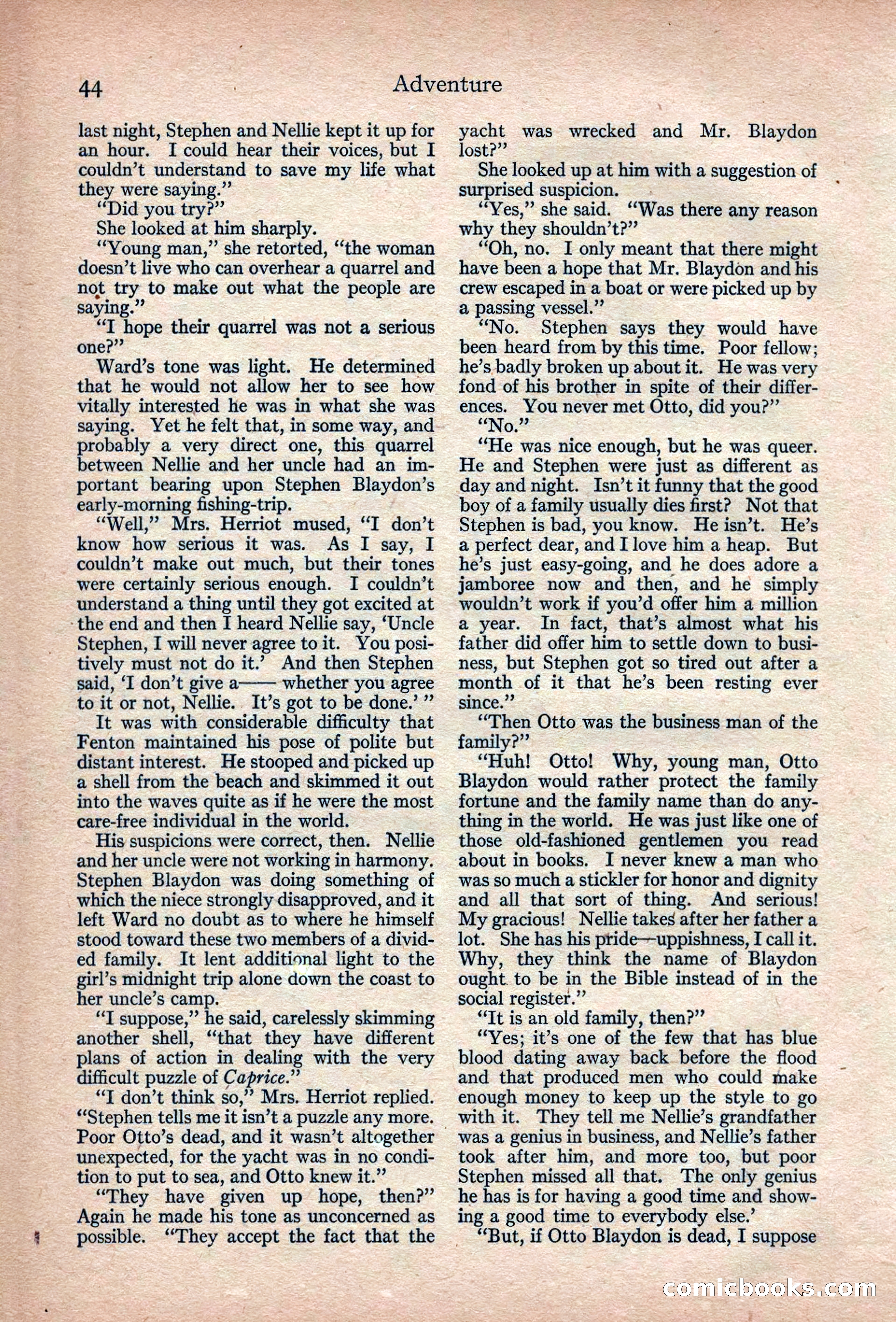 Adventure Magazine, March 1916 — page 46 of 228