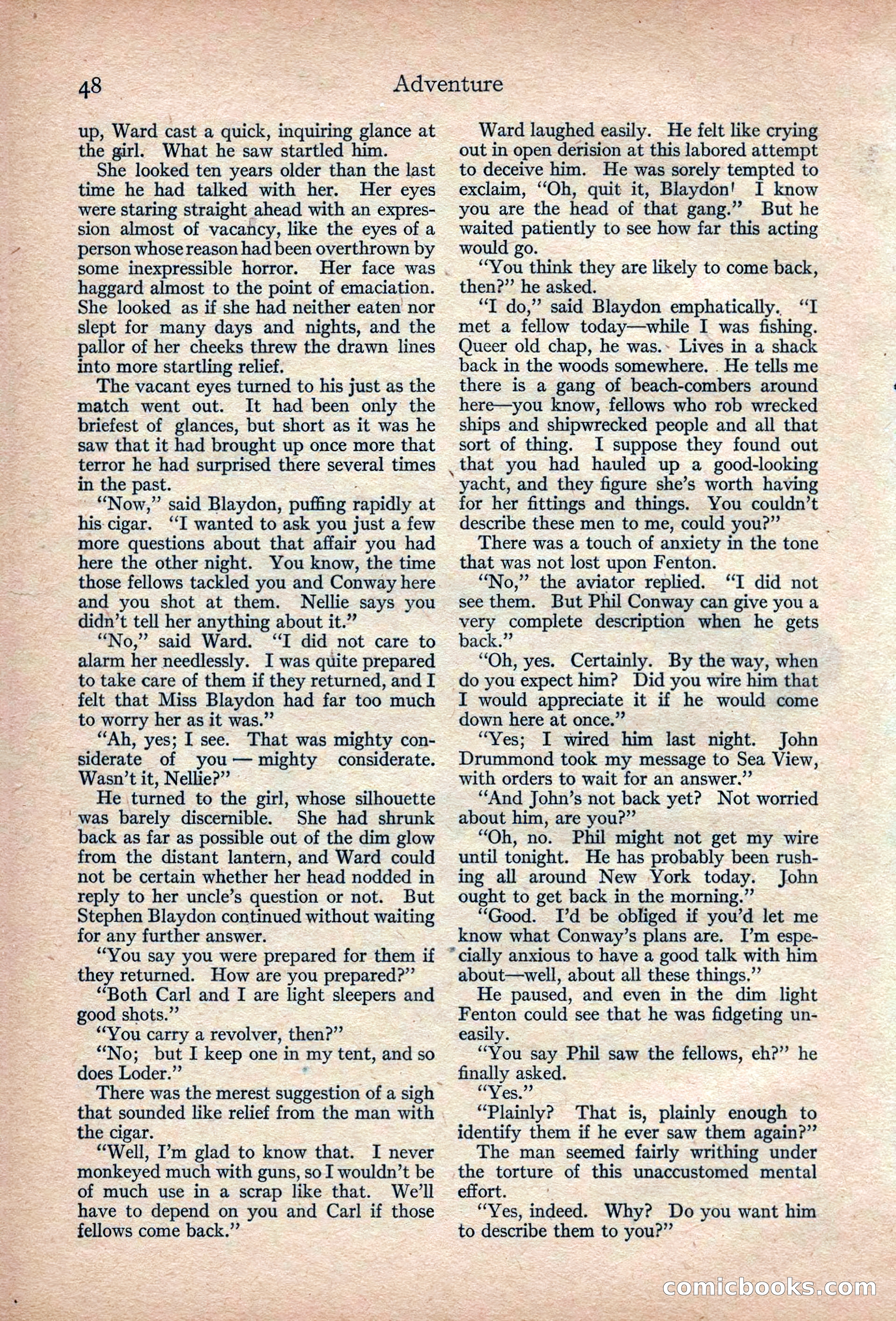 Adventure Magazine, March 1916 — page 50 of 228