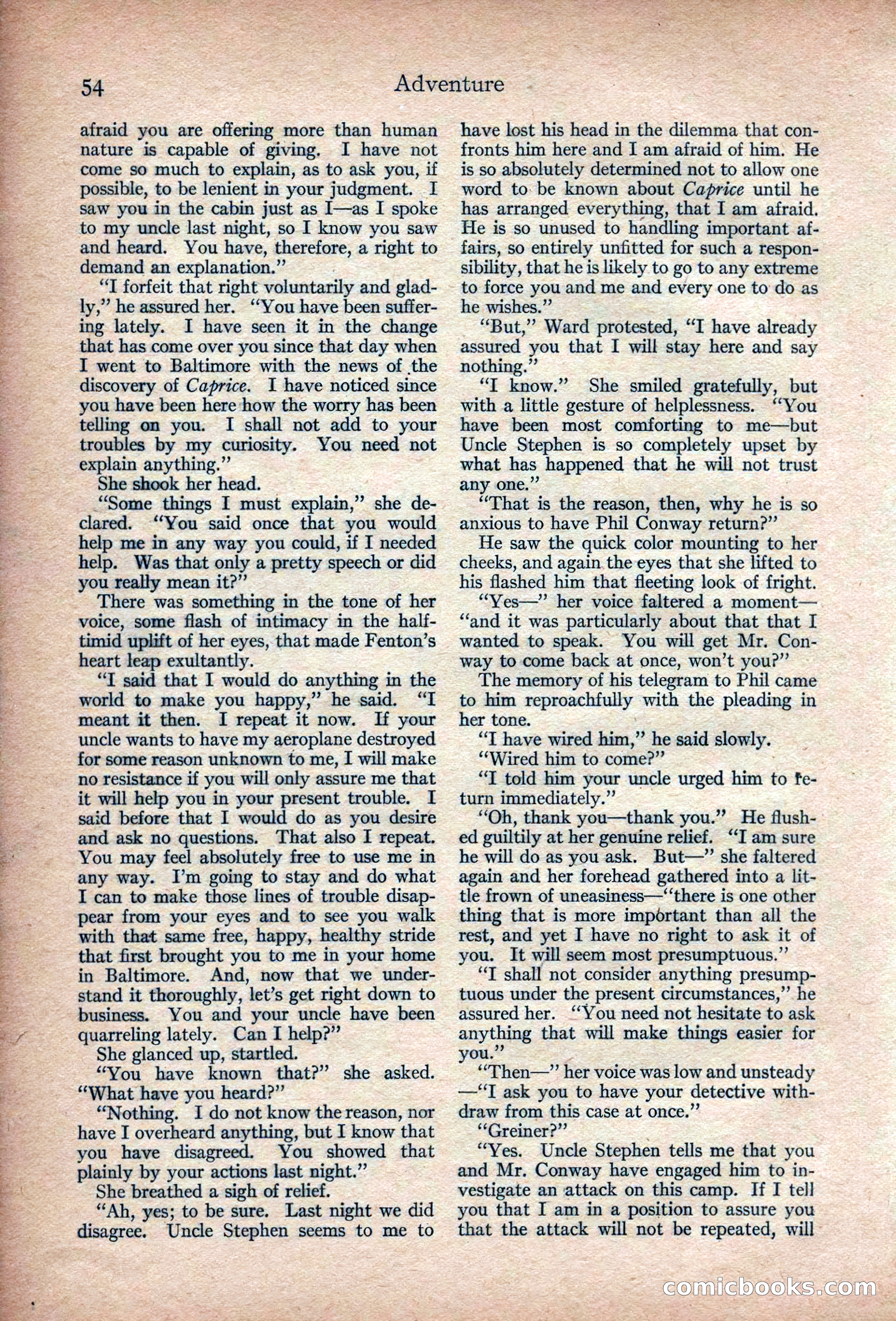 Adventure Magazine, March 1916 — page 56 of 228