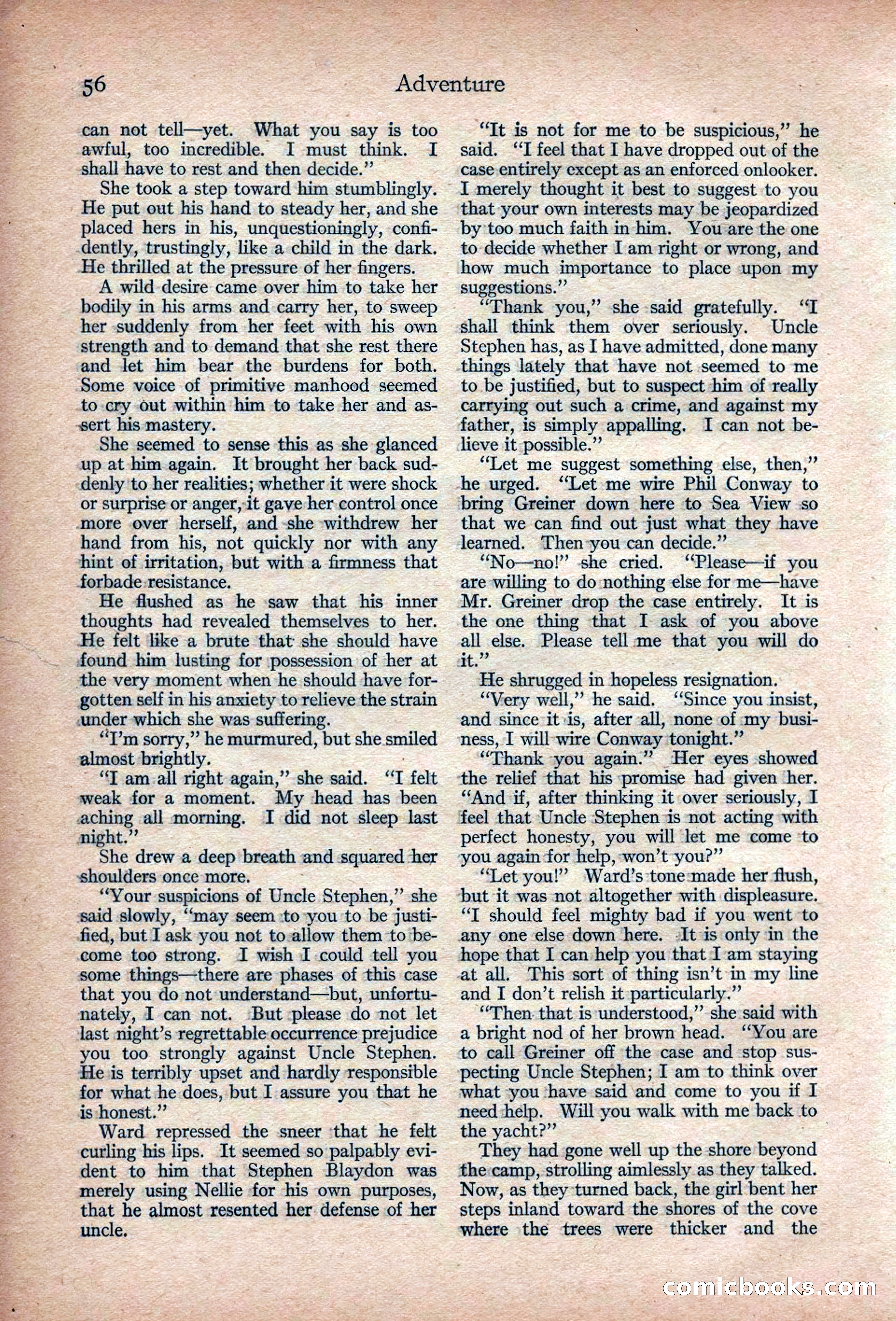 Adventure Magazine, March 1916 — page 58 of 228