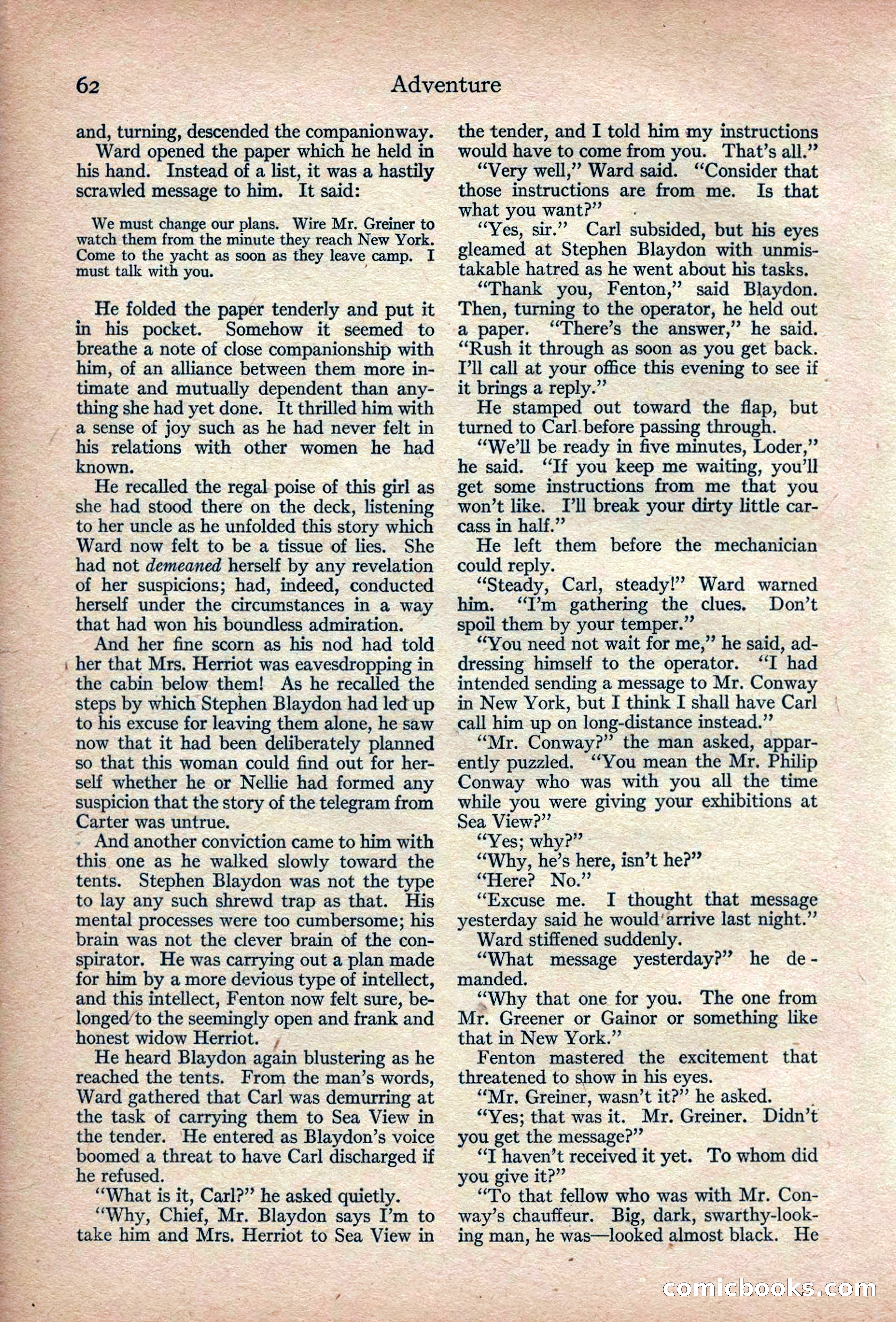Adventure Magazine, March 1916 — page 64 of 228