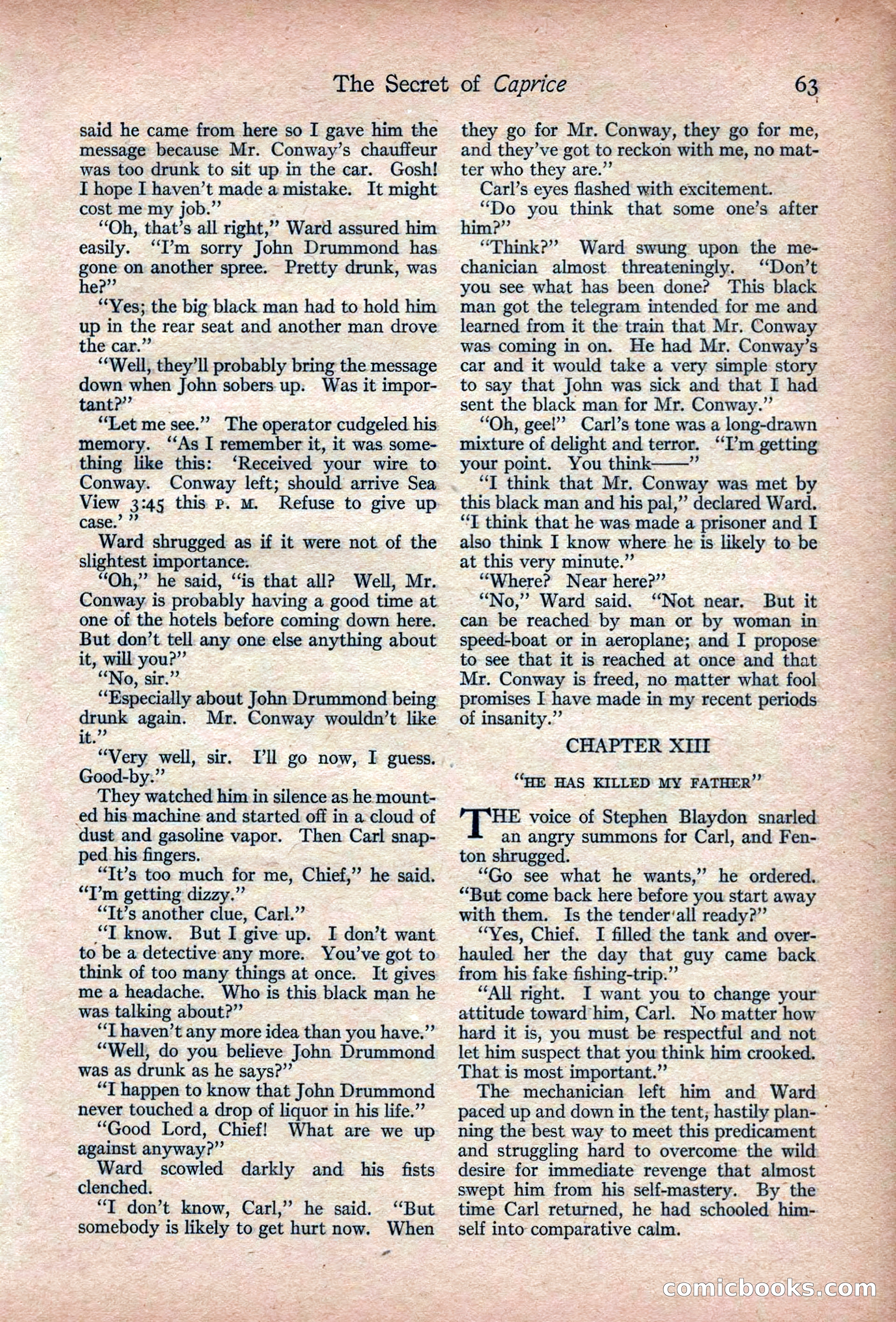 Adventure Magazine, March 1916 — page 65 of 228