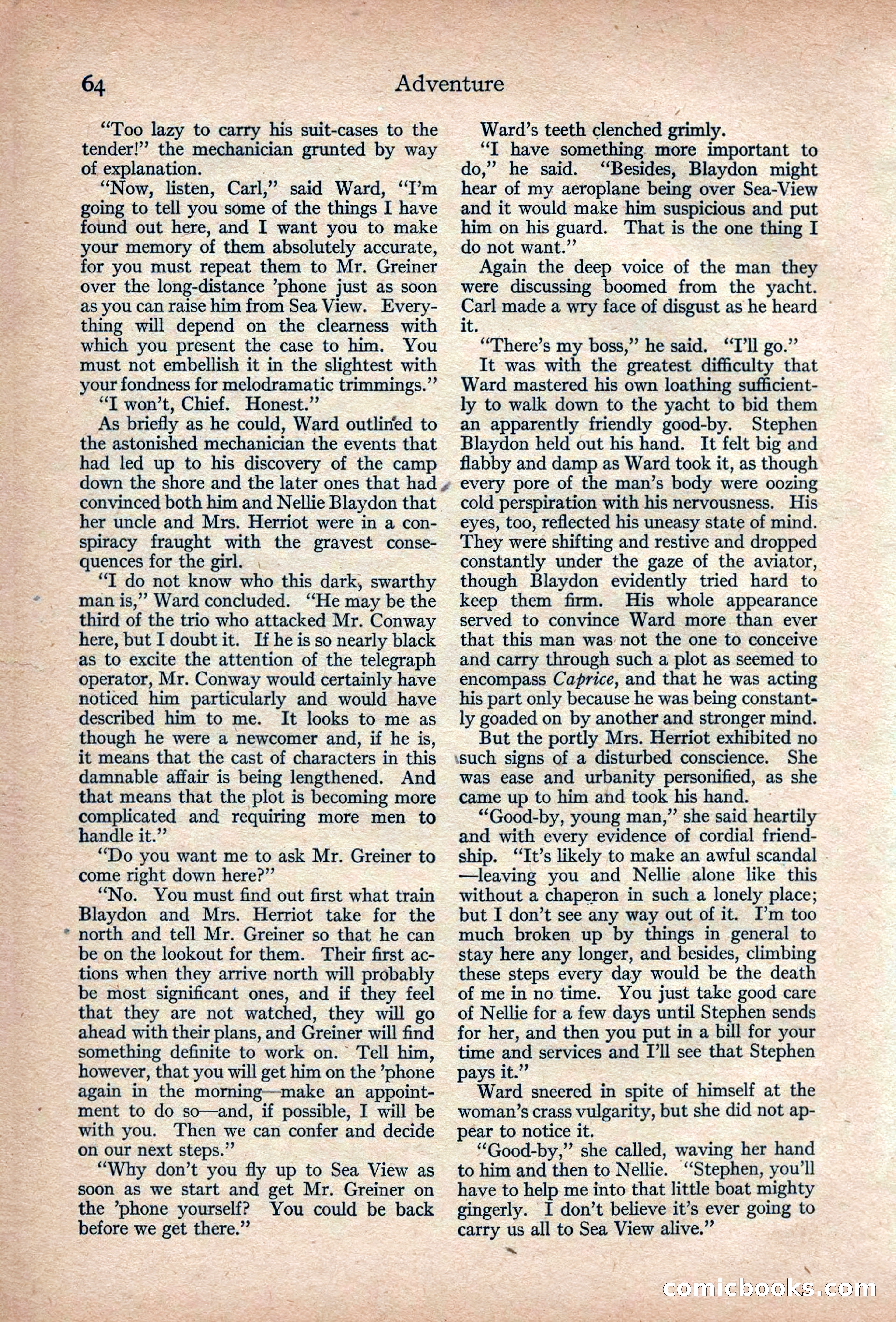 Adventure Magazine, March 1916 — page 66 of 228