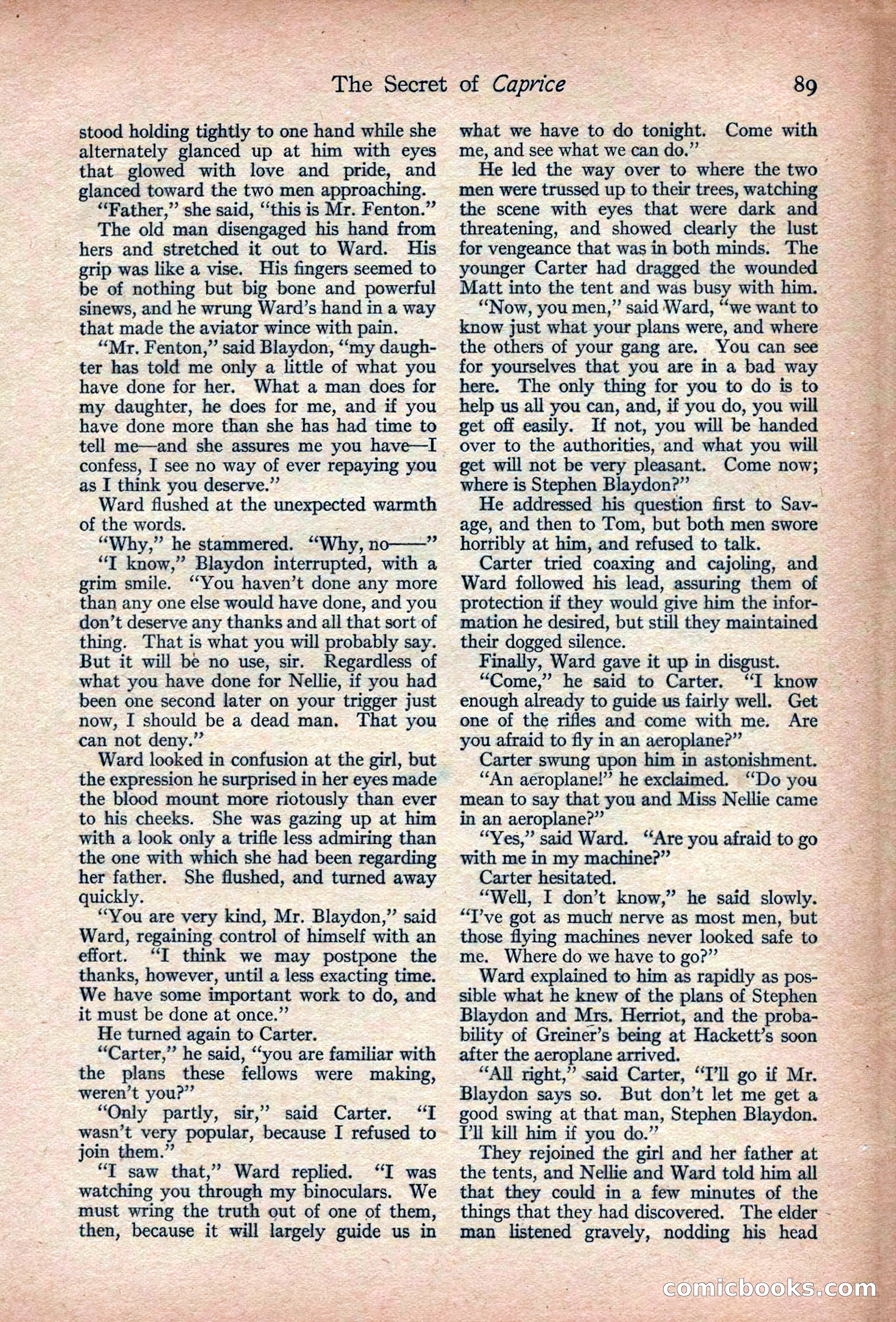 Adventure Magazine, March 1916 — page 91 of 228