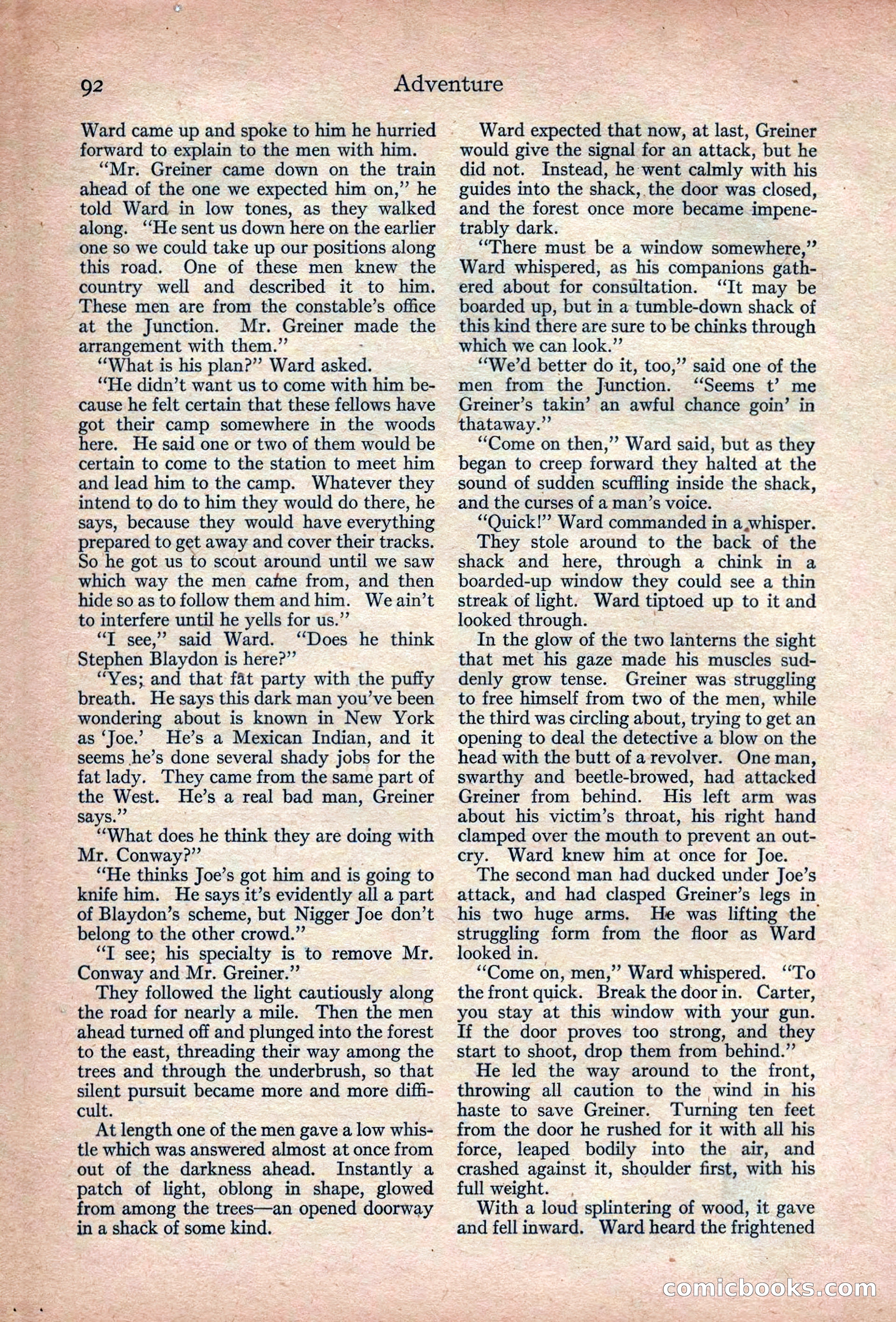 Adventure Magazine, March 1916 — page 94 of 228