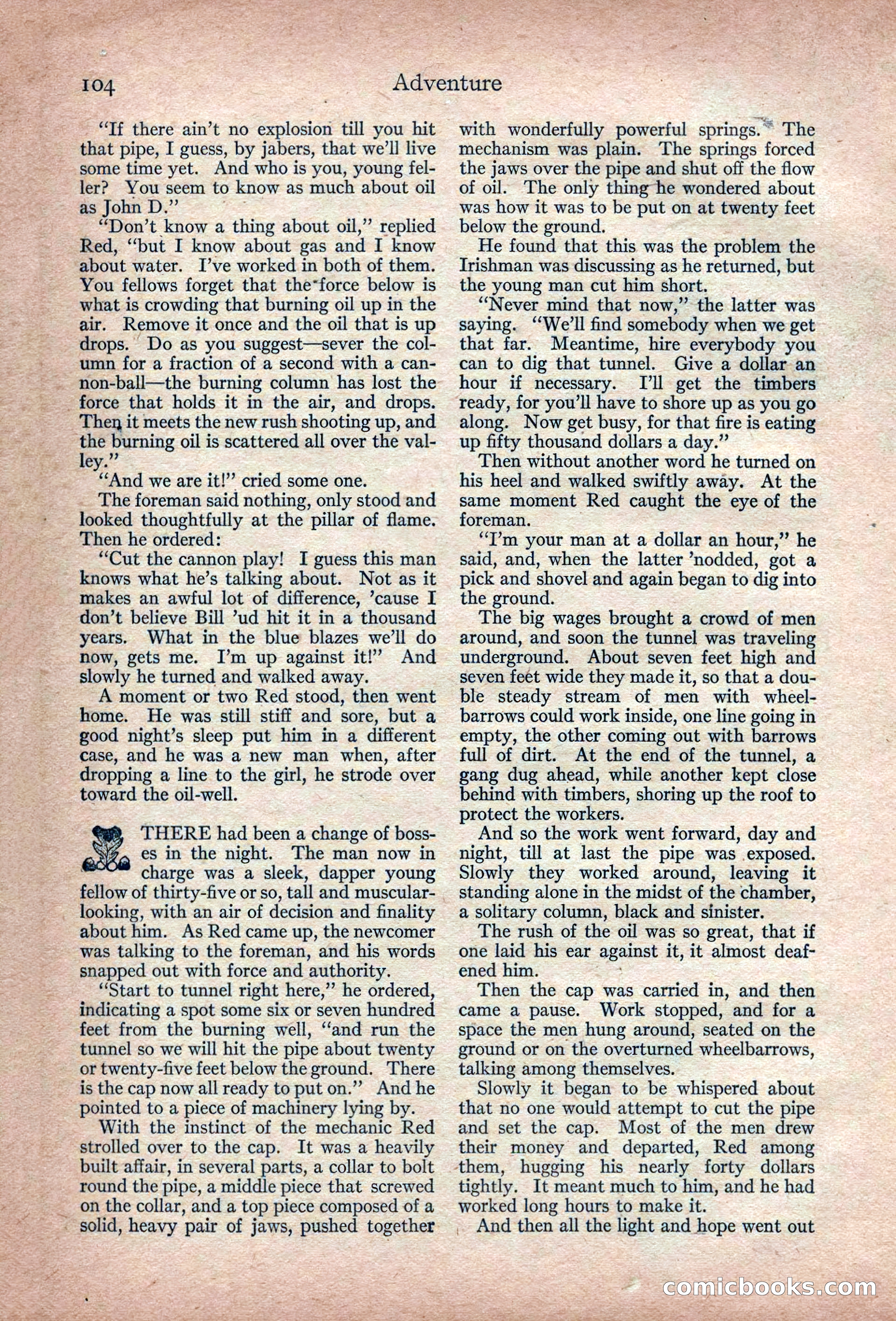 Adventure Magazine, March 1916 — page 106 of 228