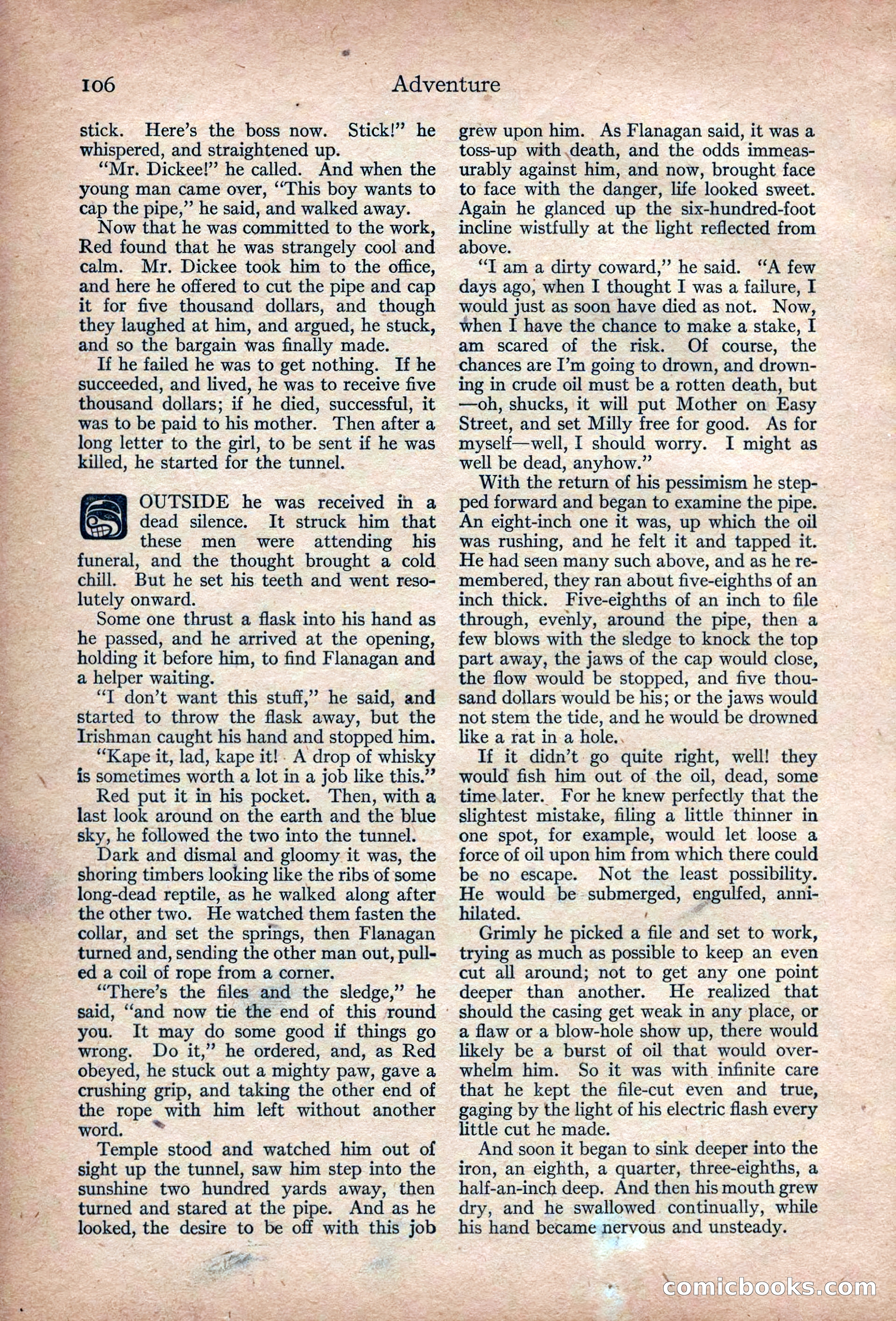 Adventure Magazine, March 1916 — page 108 of 228