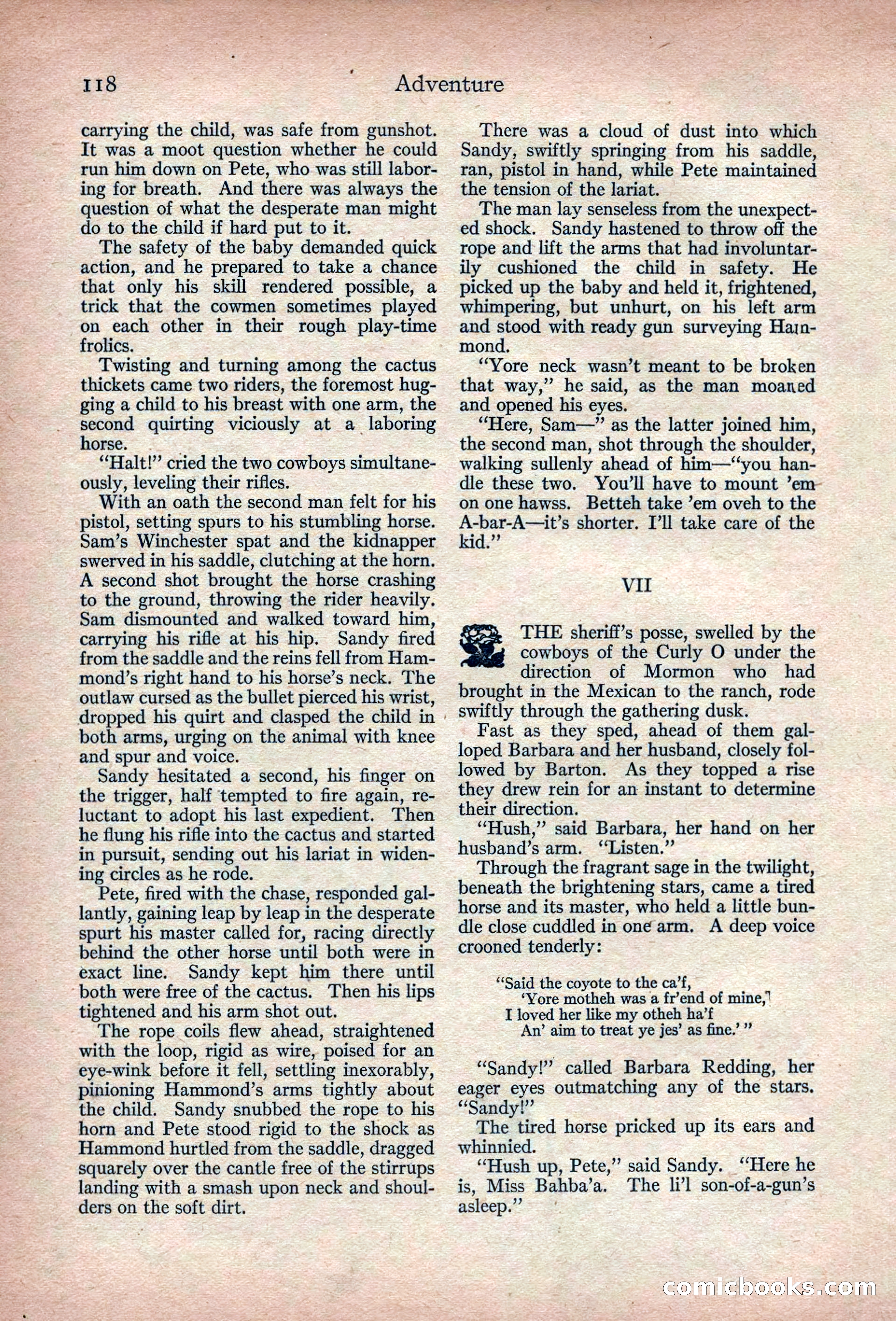 Adventure Magazine, March 1916 — page 120 of 228