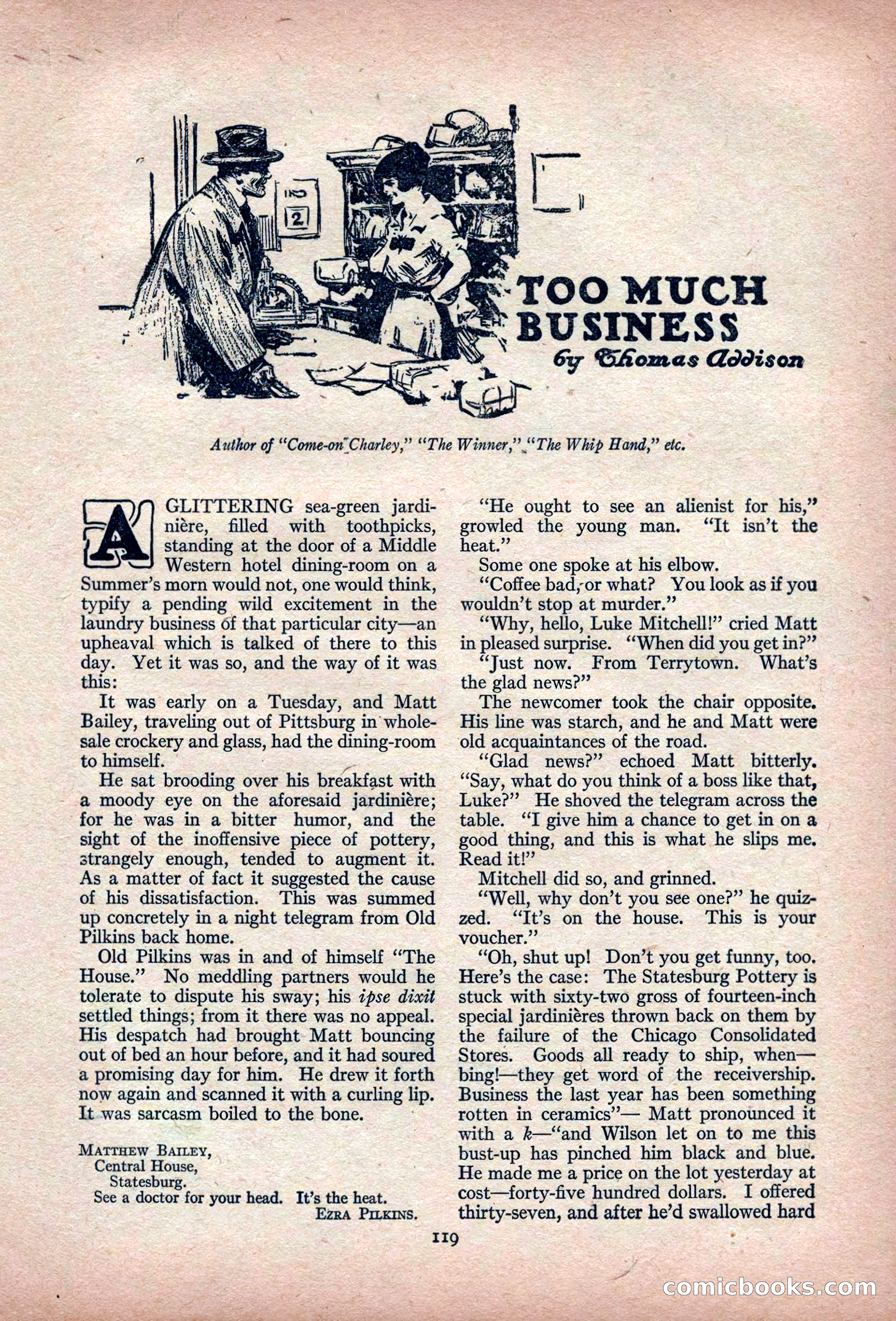 Adventure Magazine, March 1916 — page 121 of 228