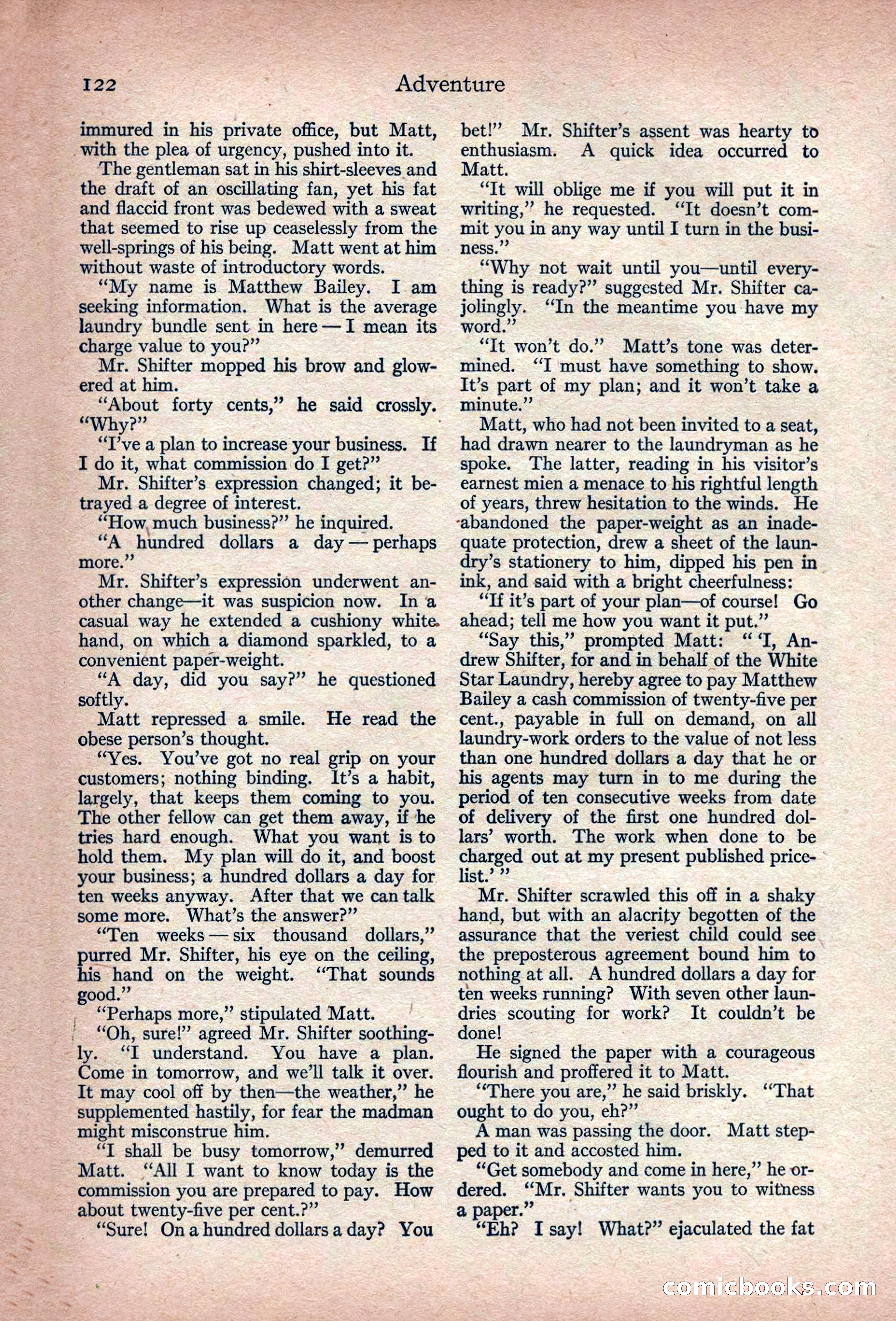 Adventure Magazine, March 1916 — page 124 of 228