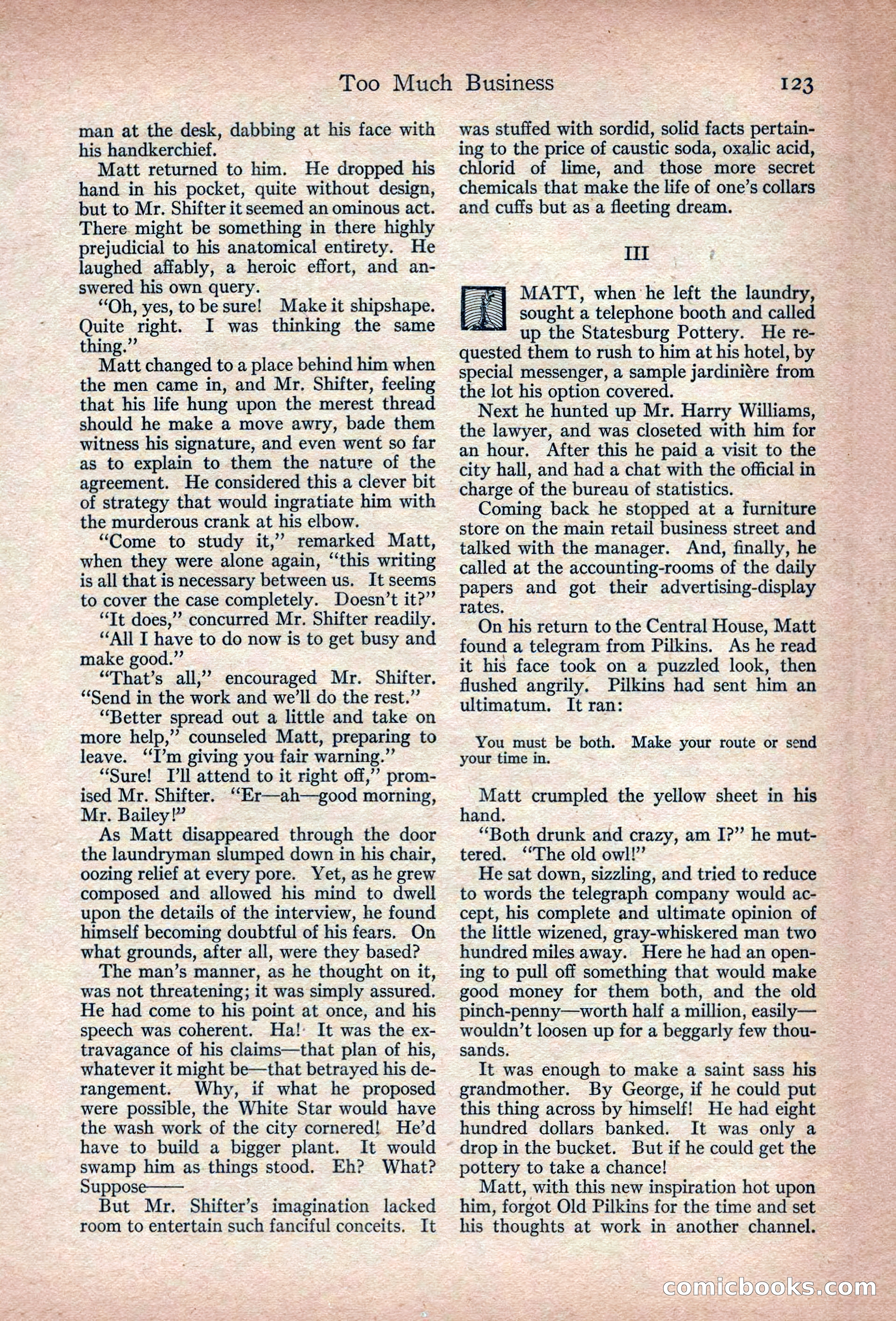Adventure Magazine, March 1916 — page 125 of 228