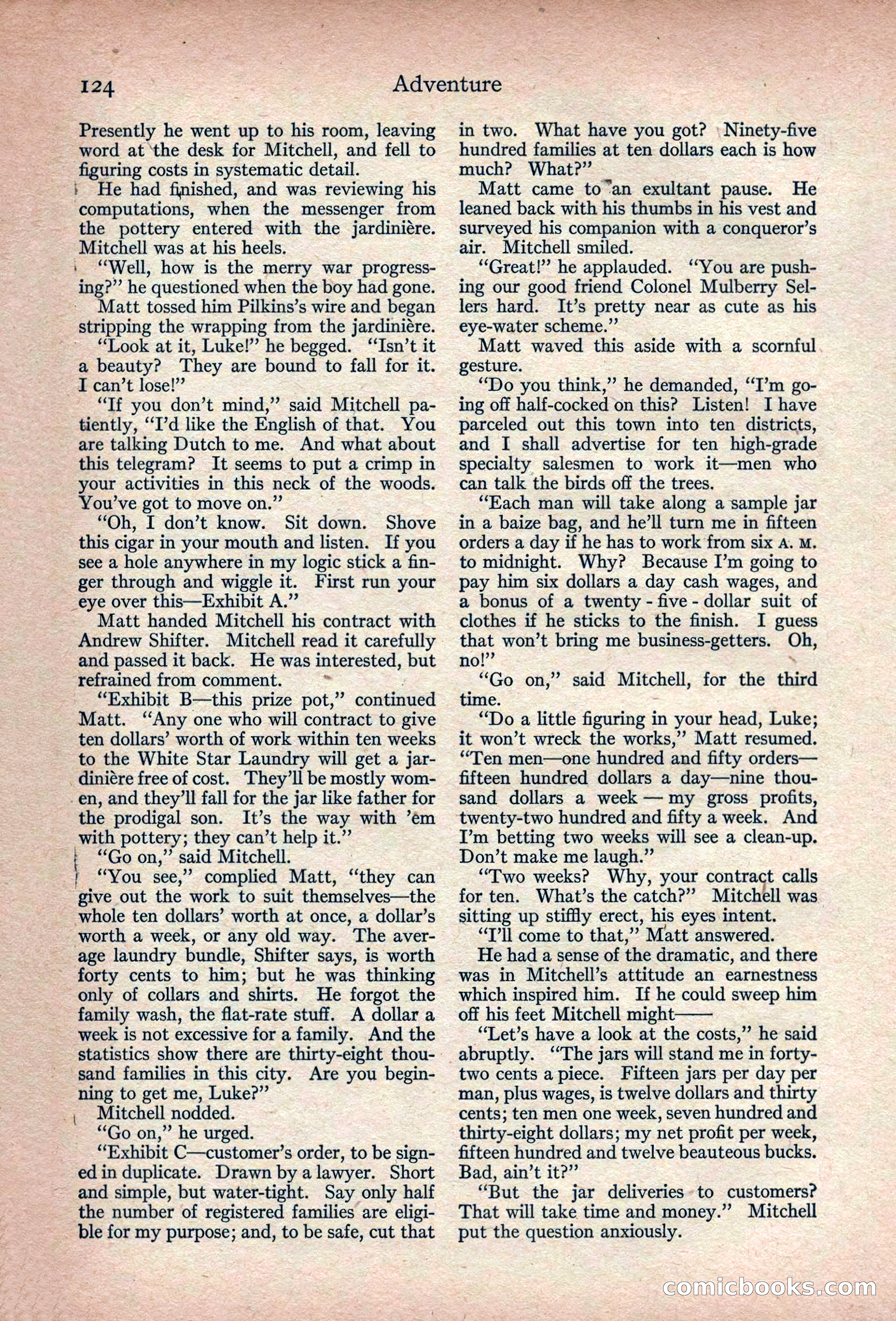 Adventure Magazine, March 1916 — page 126 of 228