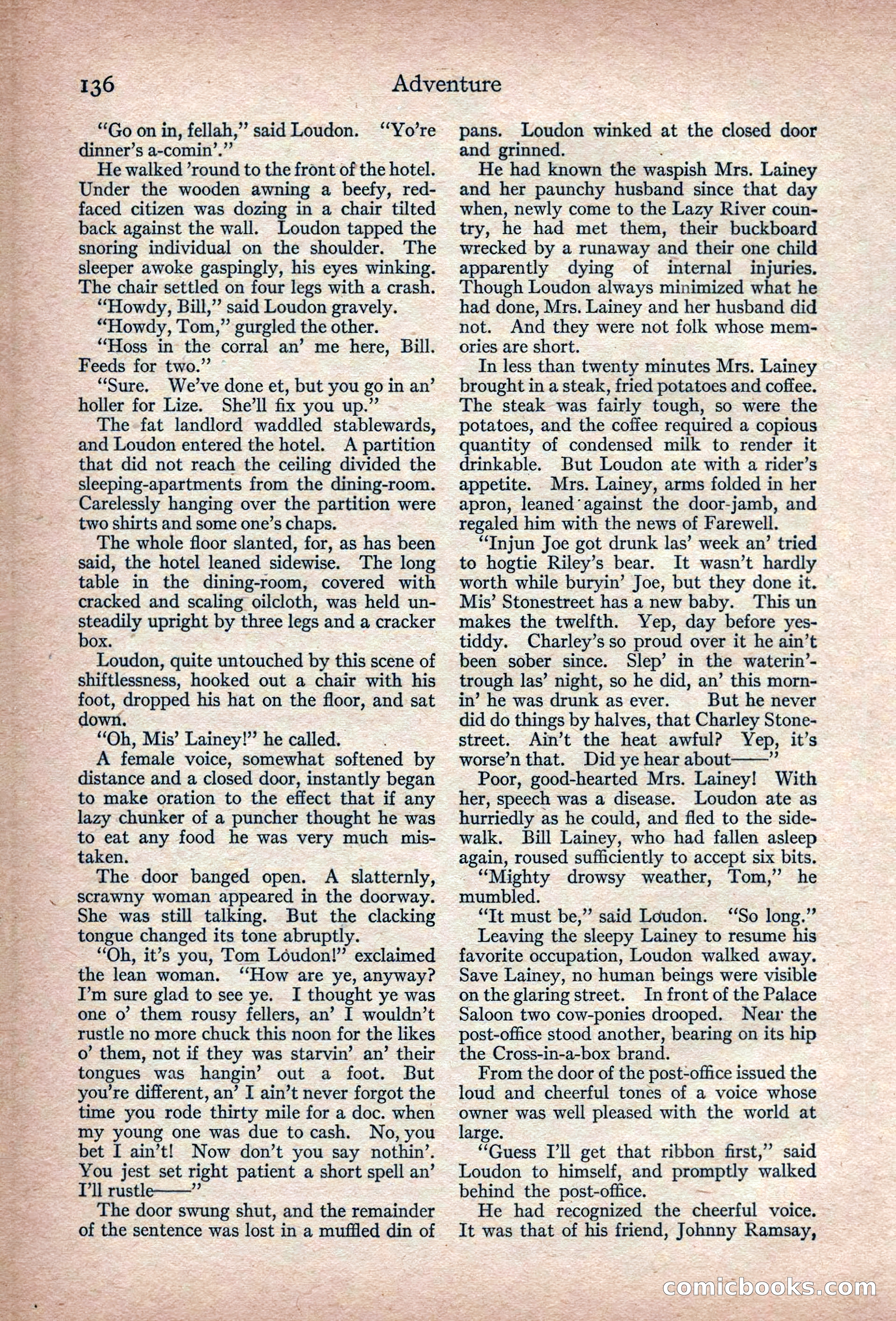 Adventure Magazine, March 1916 — page 138 of 228