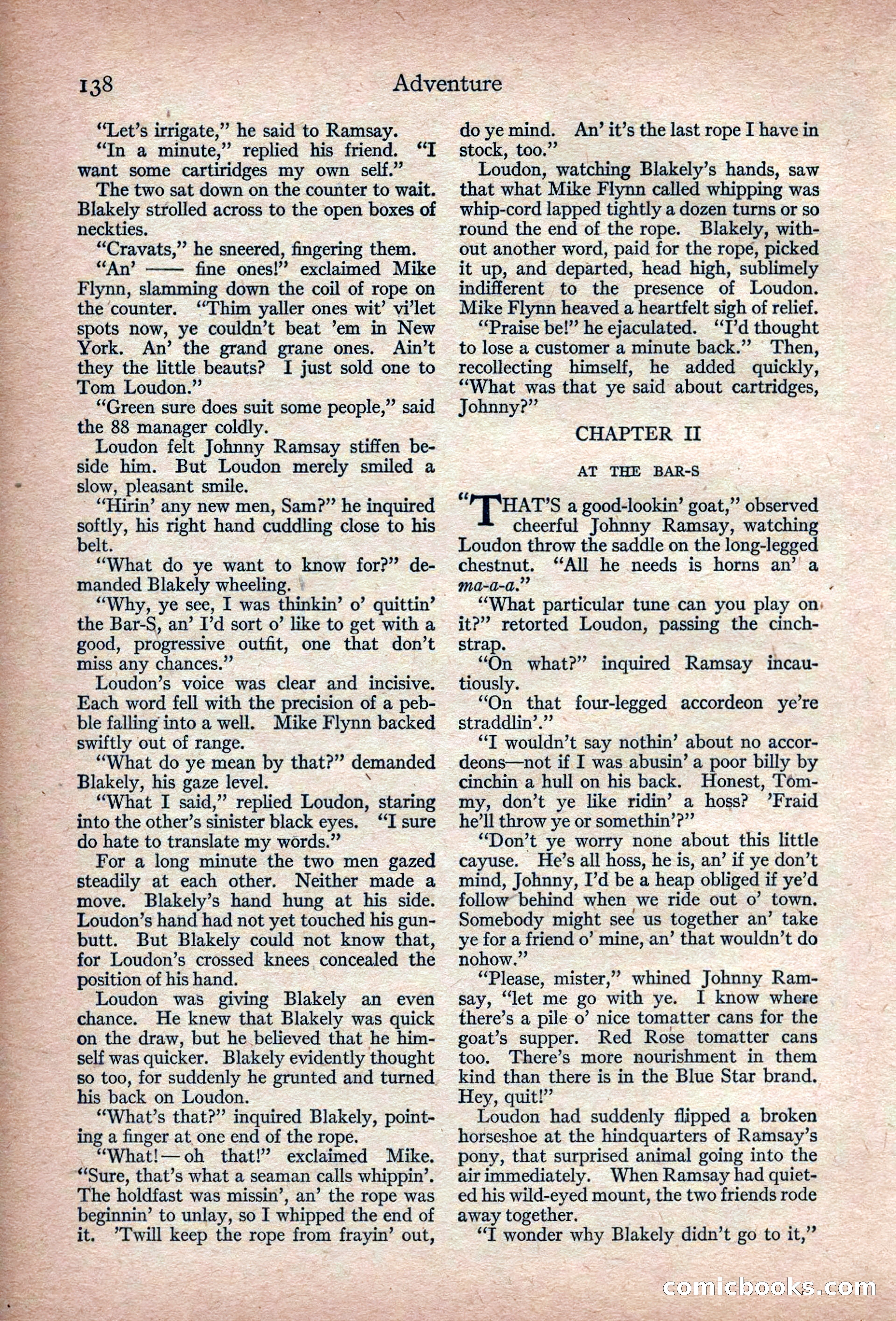 Adventure Magazine, March 1916 — page 140 of 228