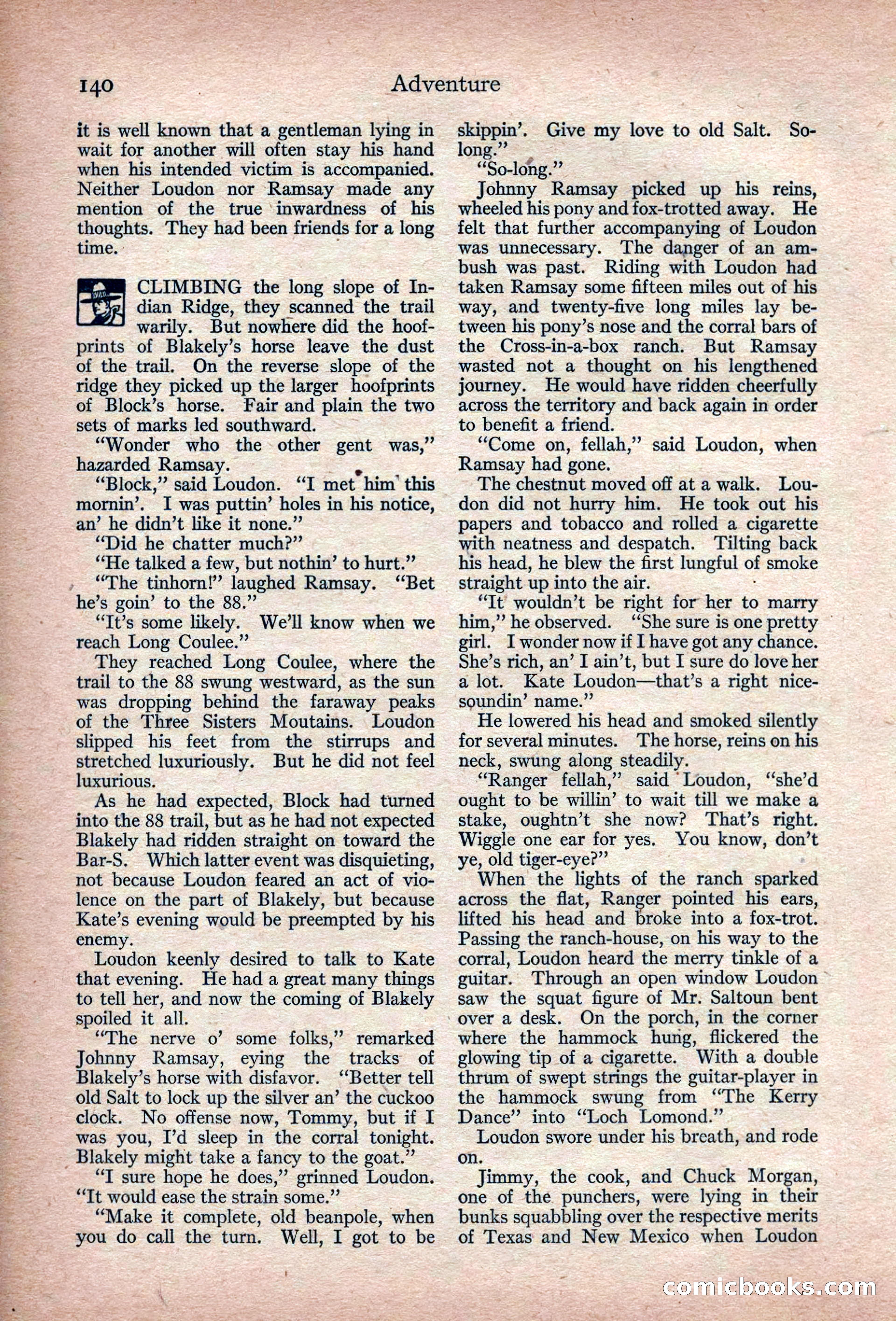 Adventure Magazine, March 1916 — page 142 of 228