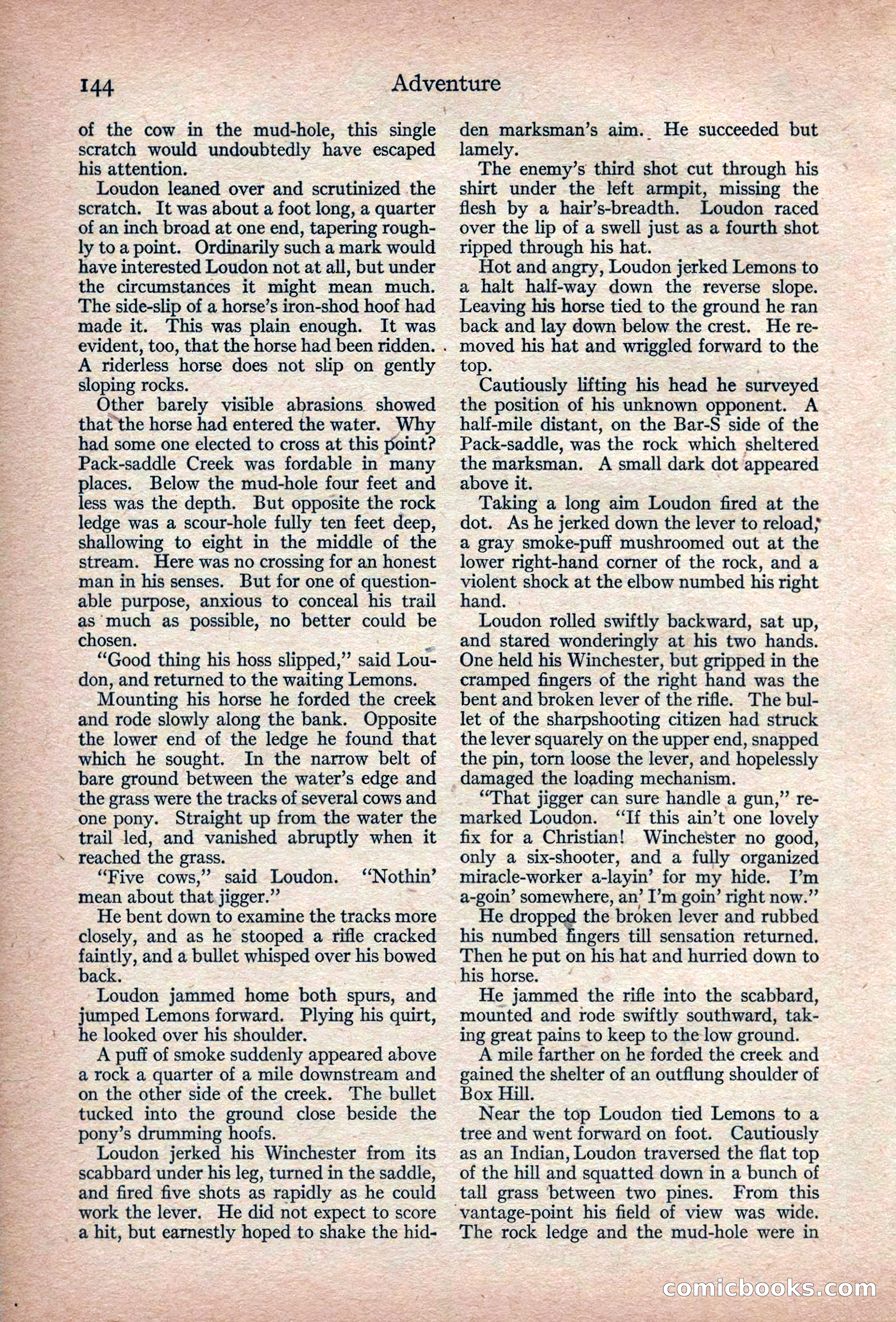 Adventure Magazine, March 1916 — page 146 of 228
