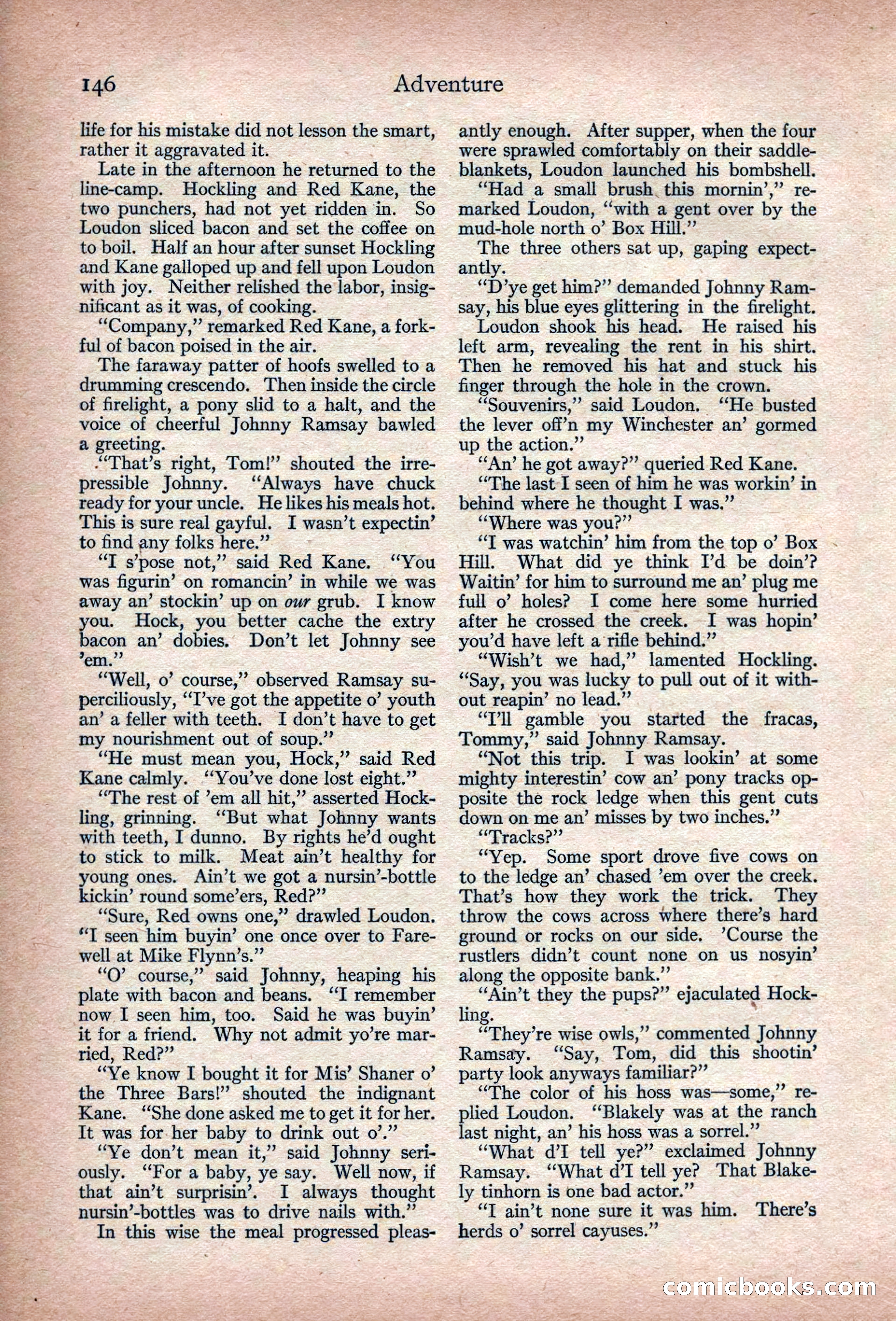 Adventure Magazine, March 1916 — page 148 of 228