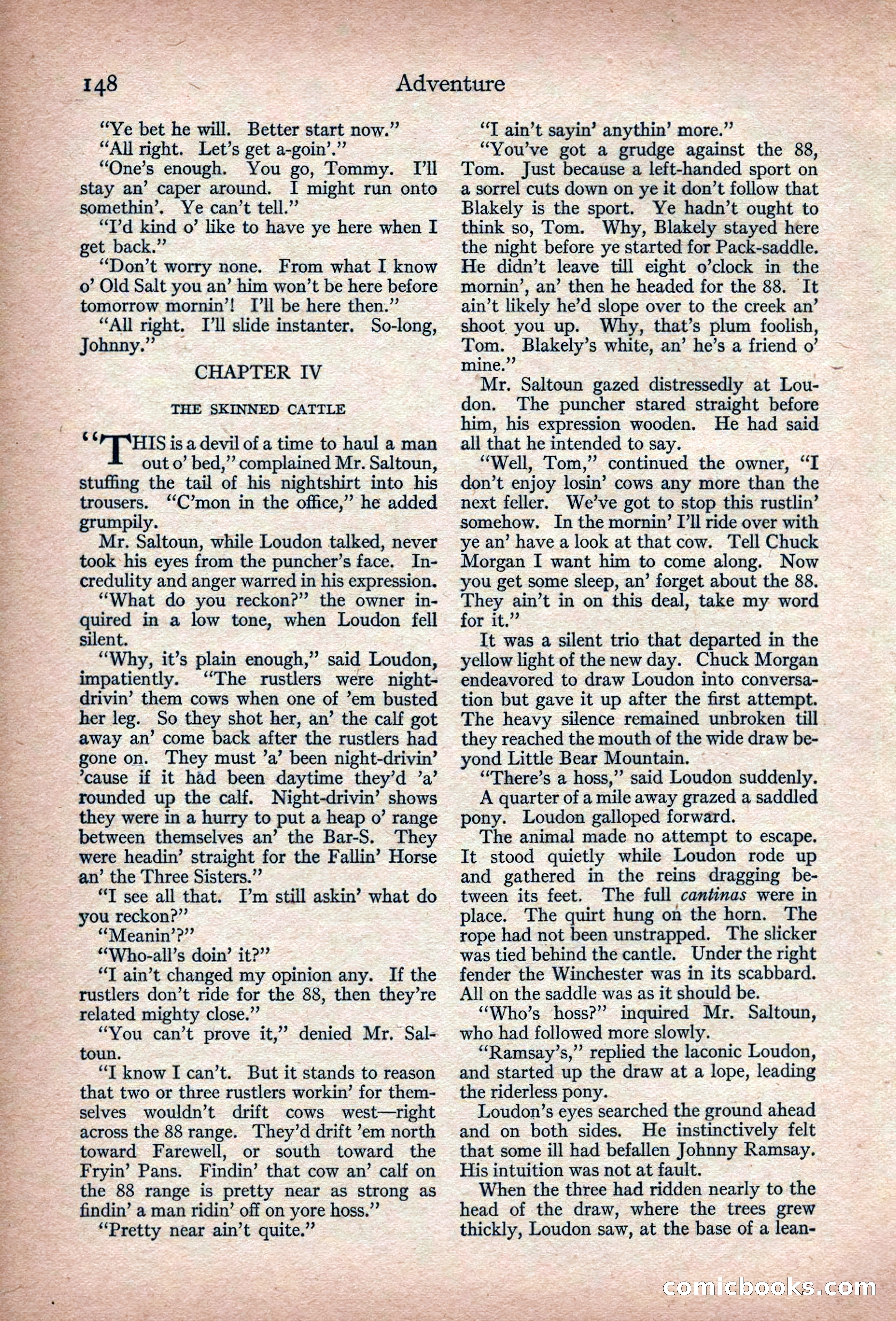 Adventure Magazine, March 1916 — page 150 of 228