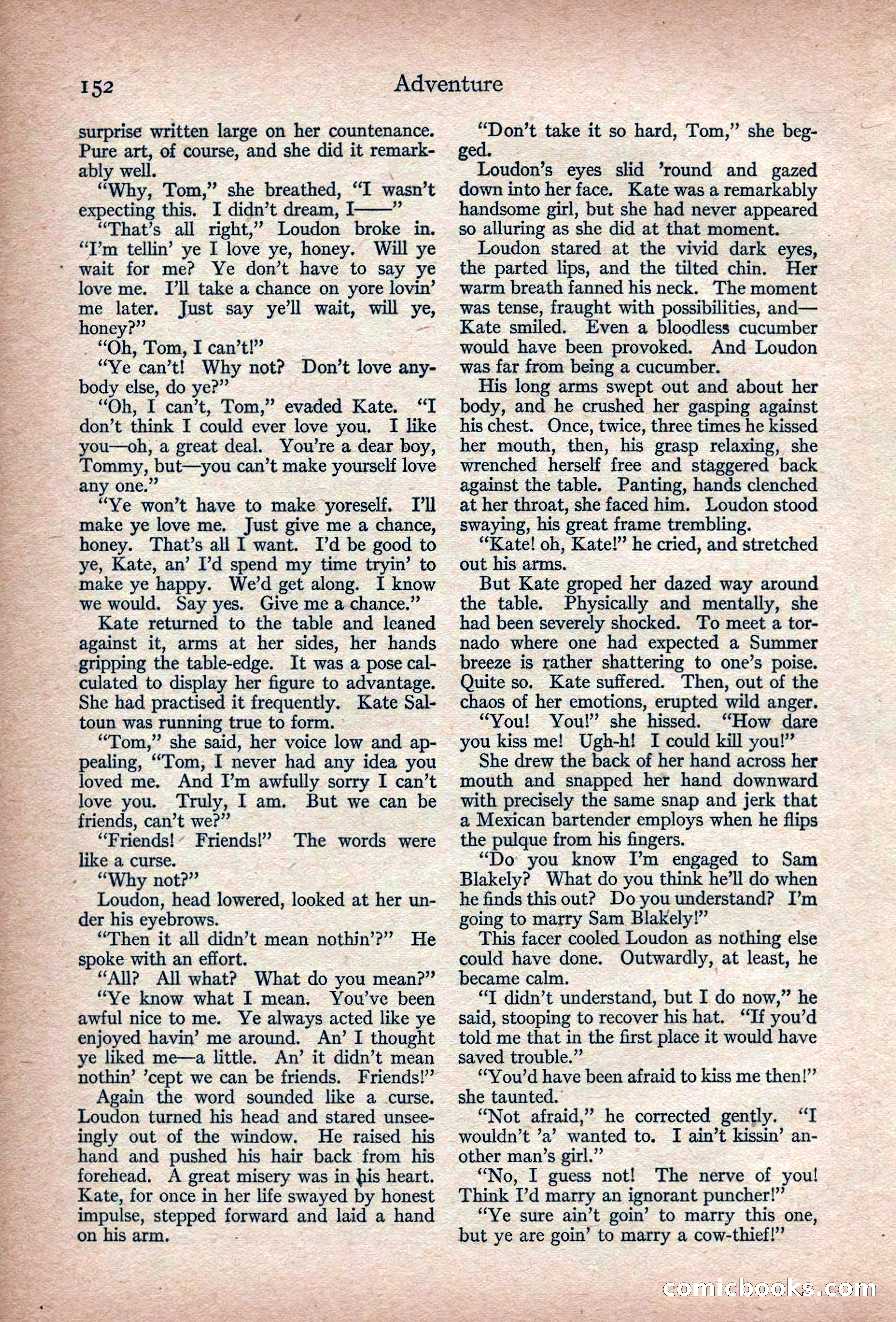 Adventure Magazine, March 1916 — page 154 of 228