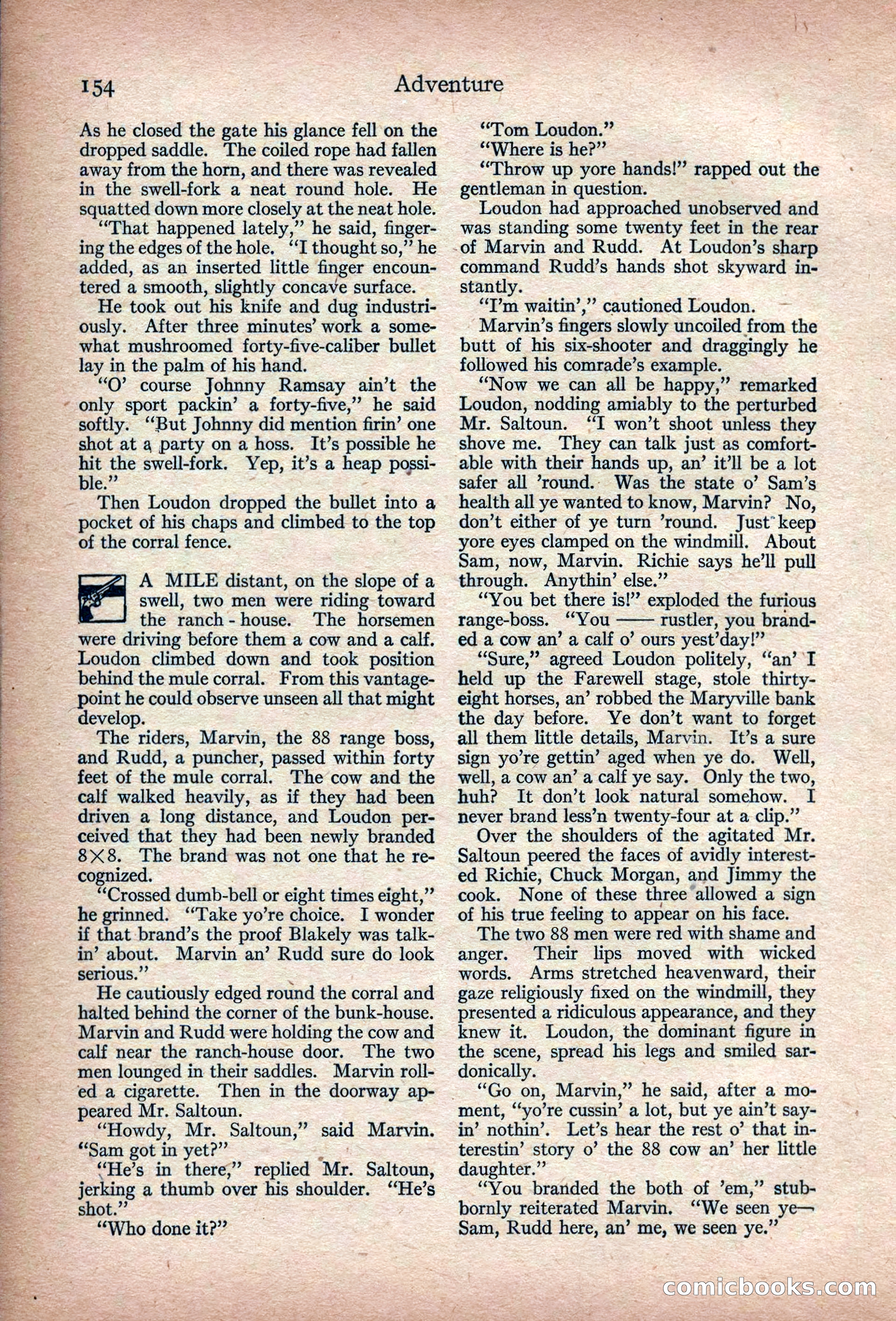 Adventure Magazine, March 1916 — page 156 of 228