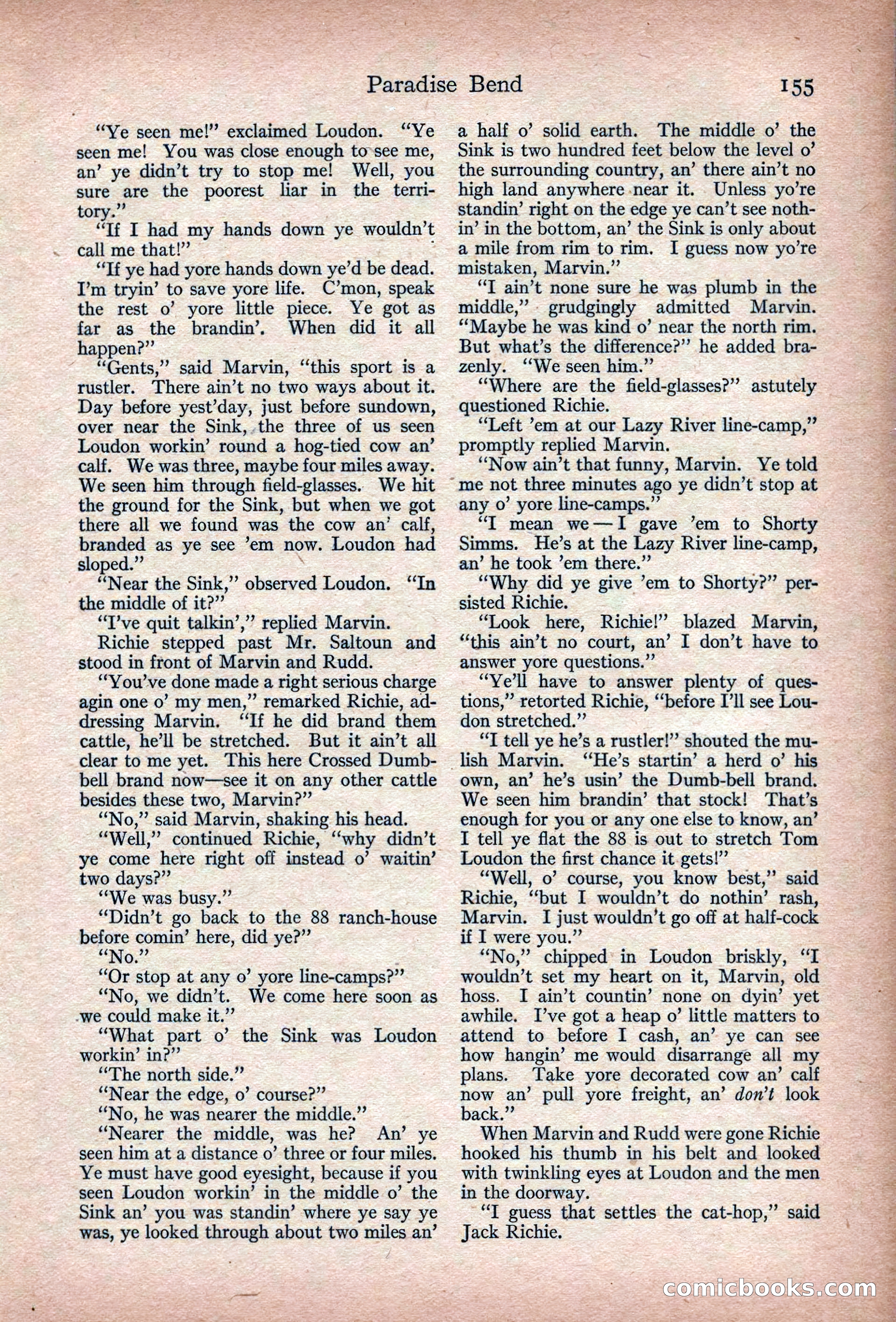 Adventure Magazine, March 1916 — page 157 of 228