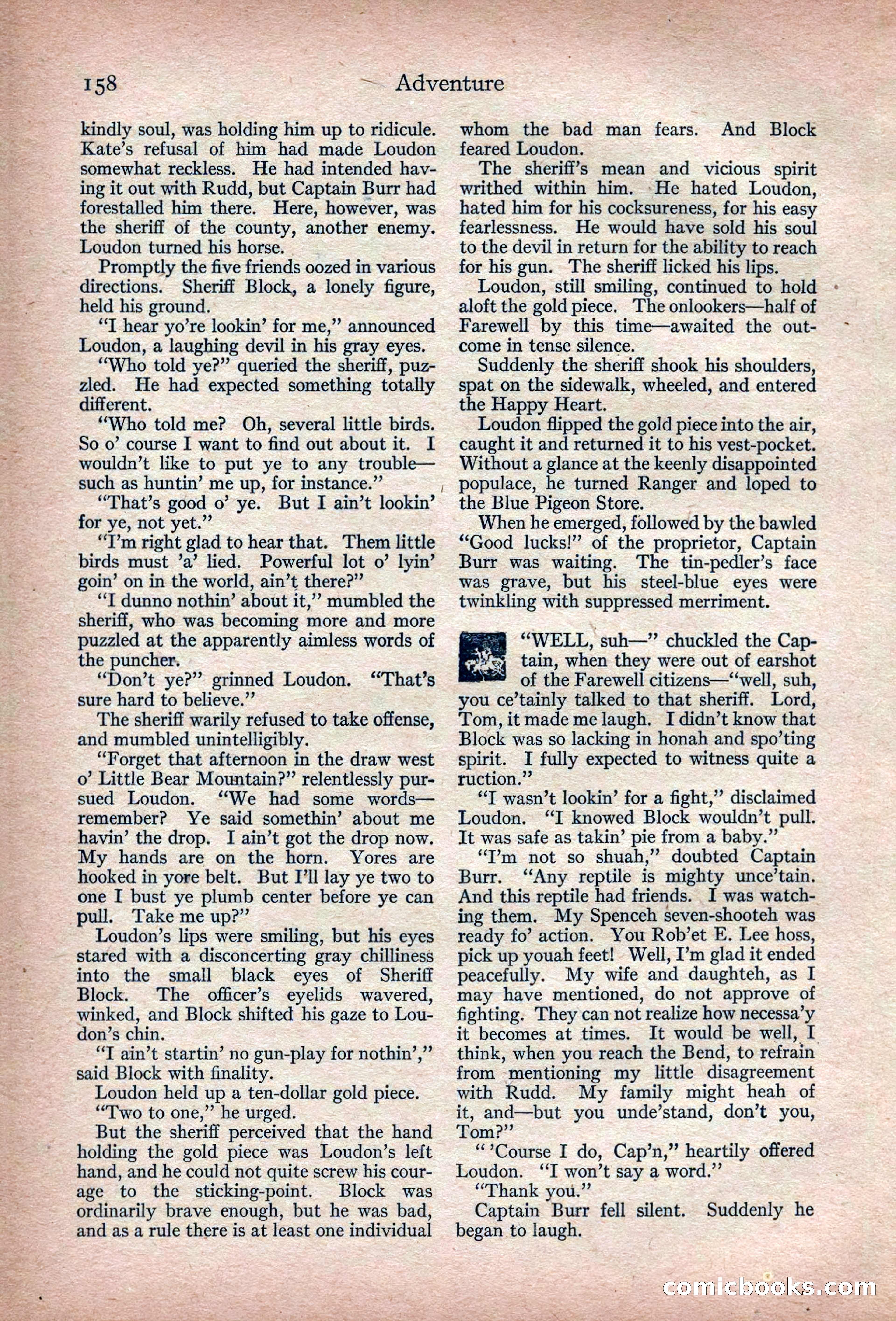 Adventure Magazine, March 1916 — page 160 of 228