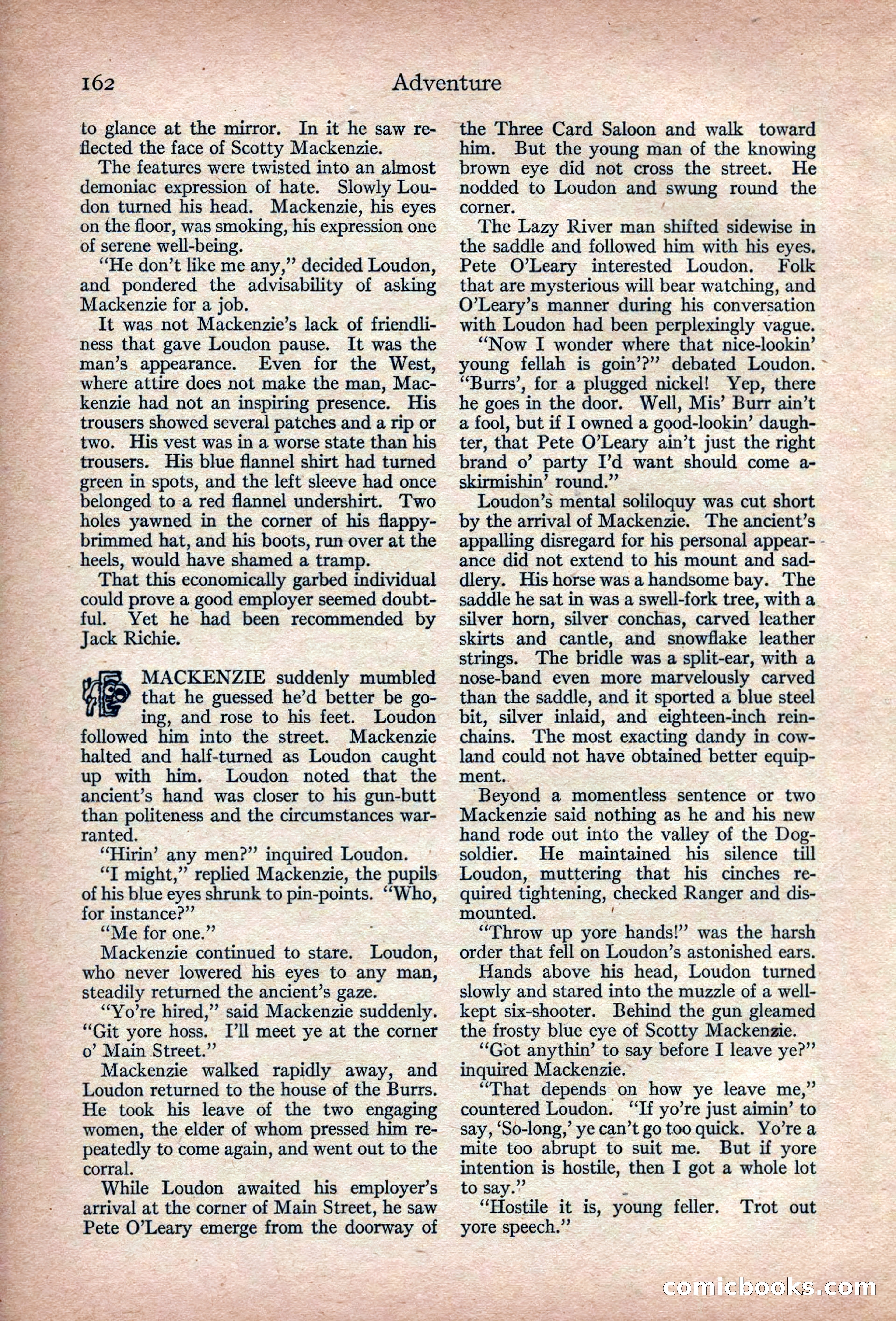 Adventure Magazine, March 1916 — page 164 of 228