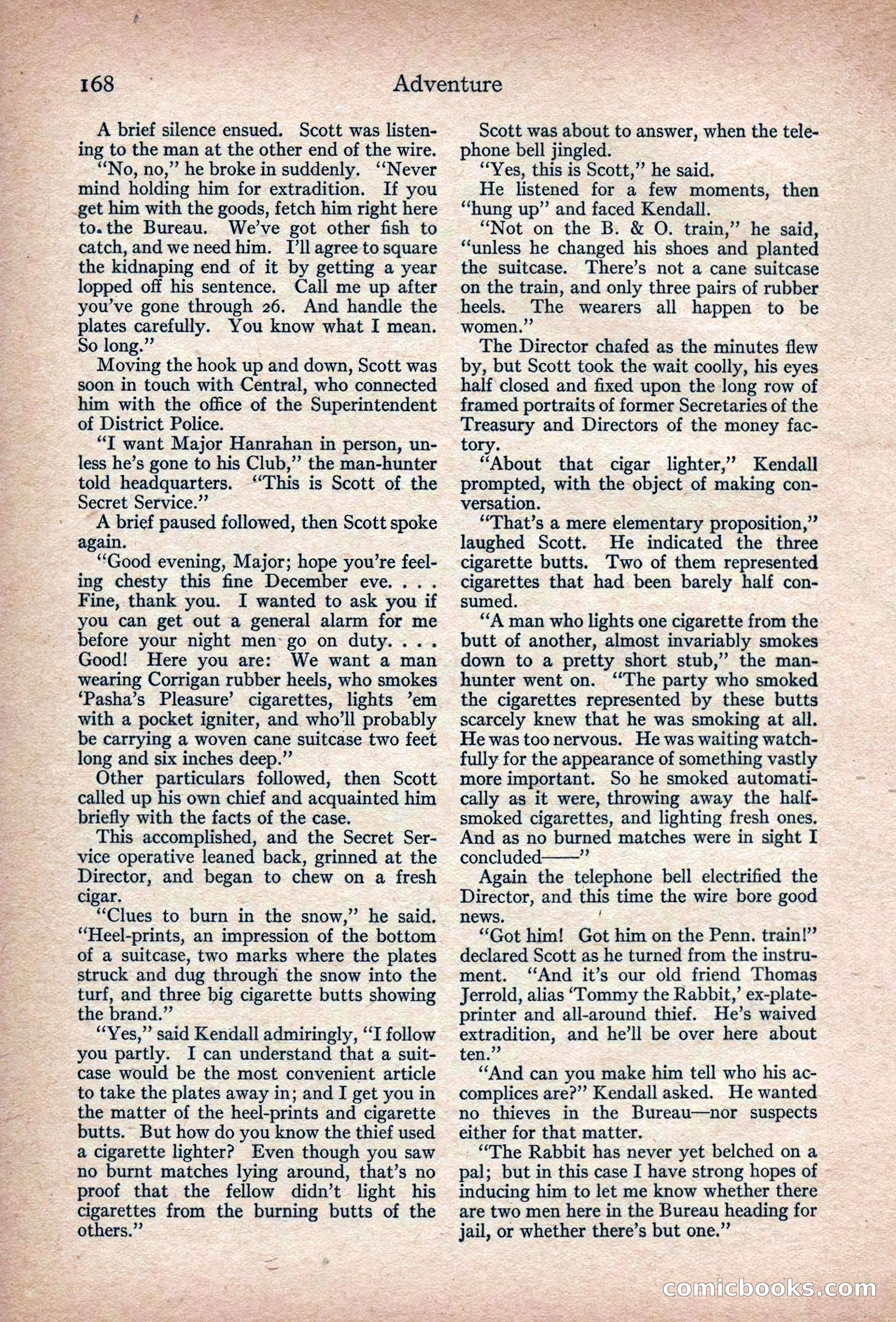 Adventure Magazine, March 1916 — page 170 of 228