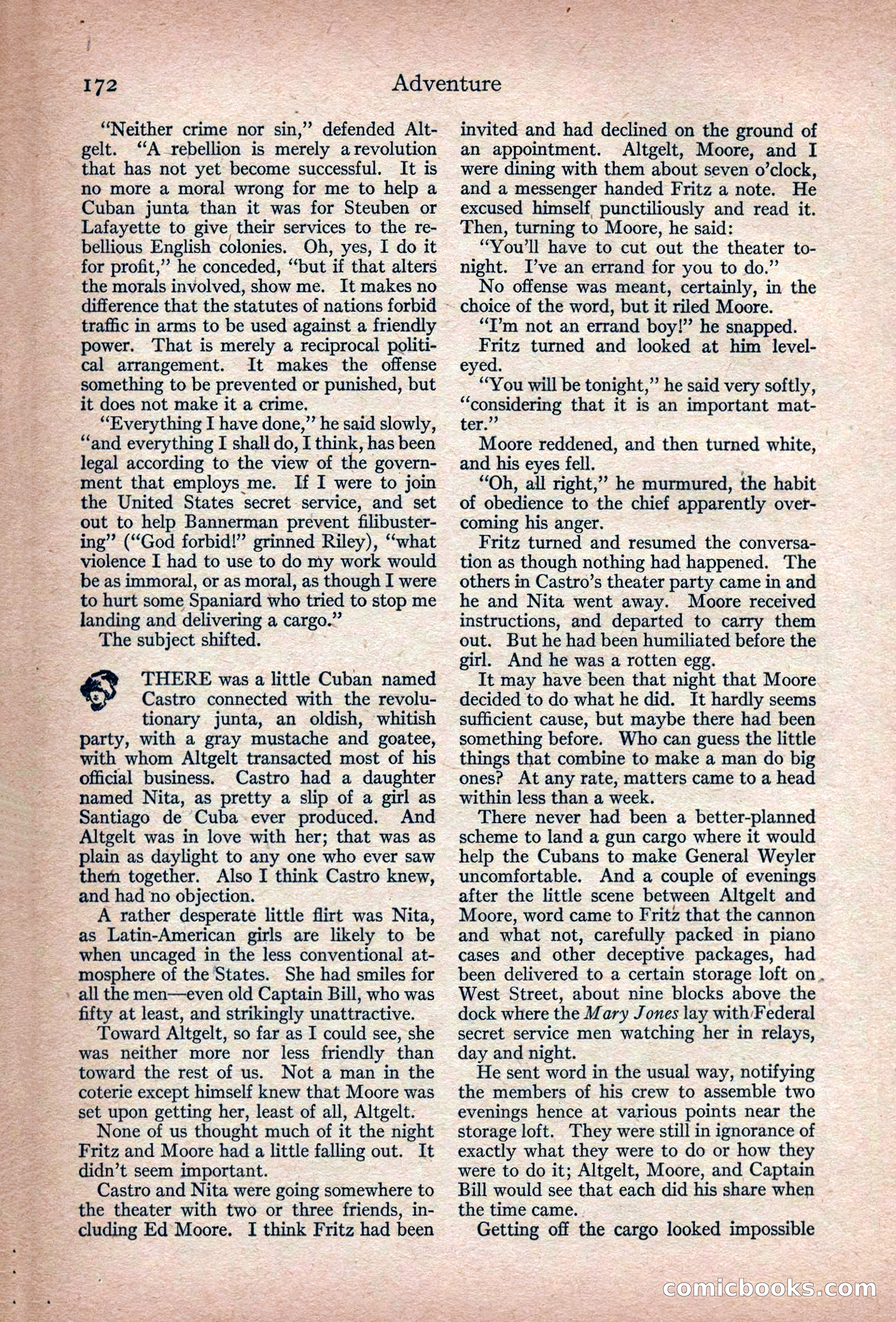 Adventure Magazine, March 1916 — page 174 of 228
