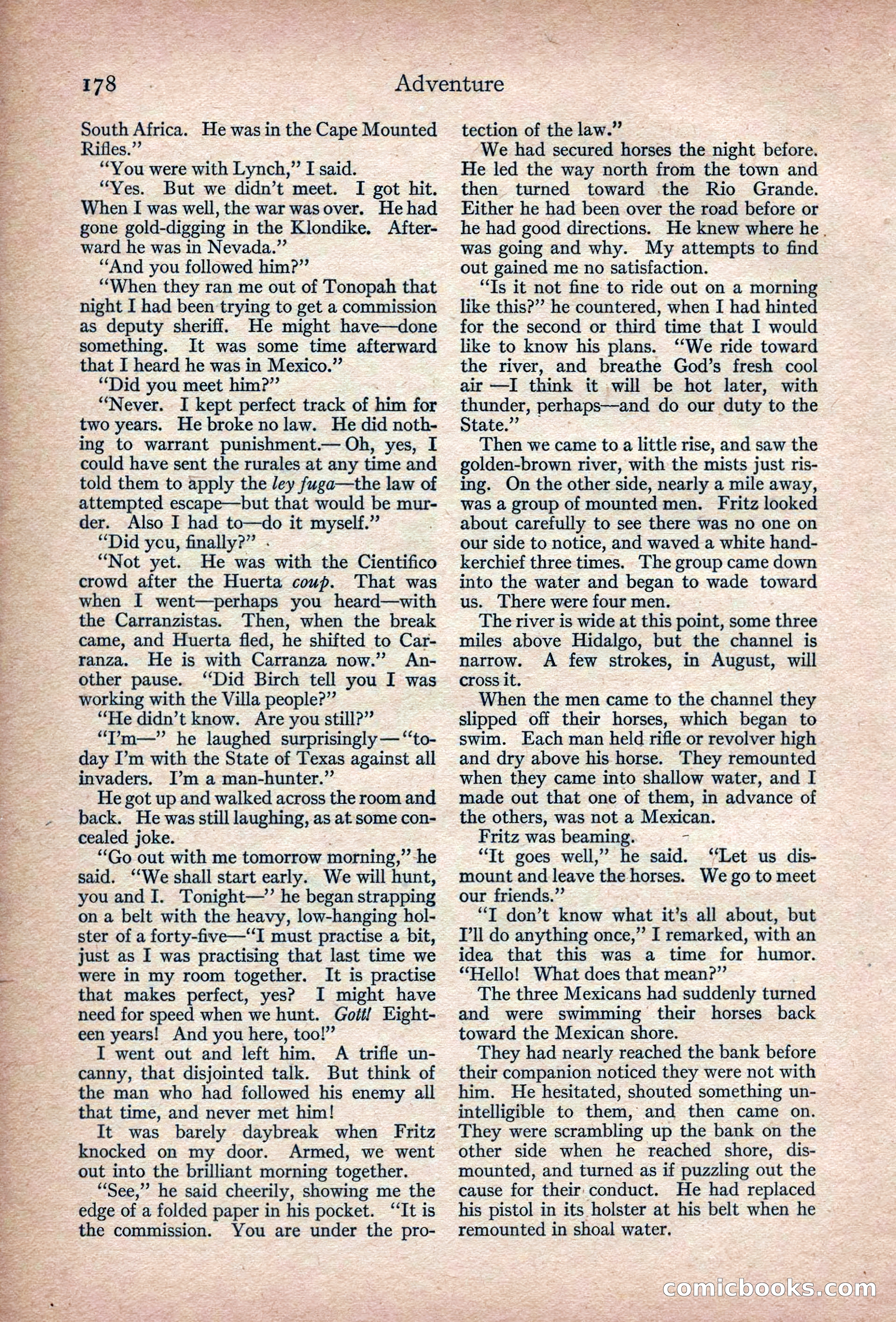 Adventure Magazine, March 1916 — page 180 of 228