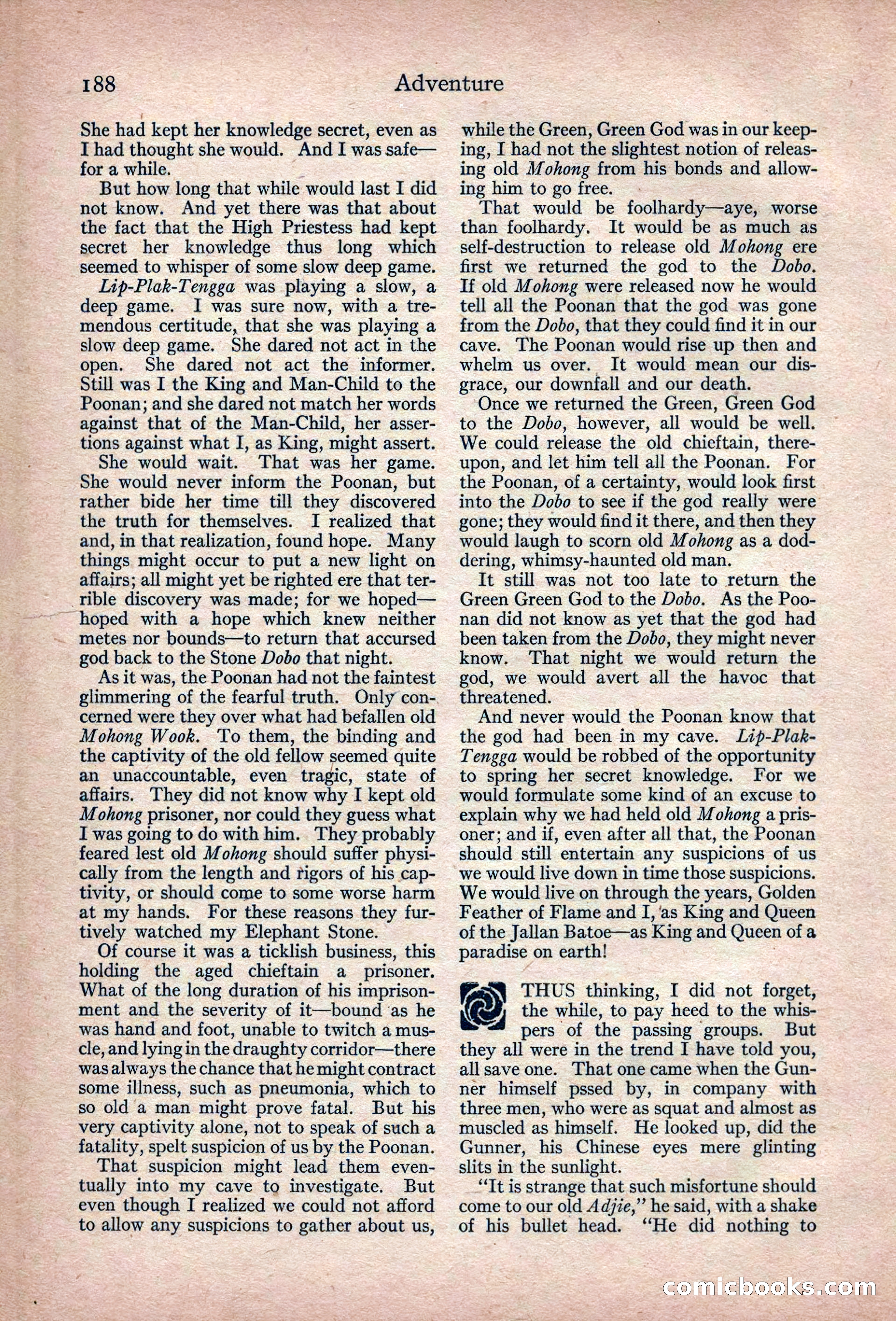Adventure Magazine, March 1916 — page 190 of 228