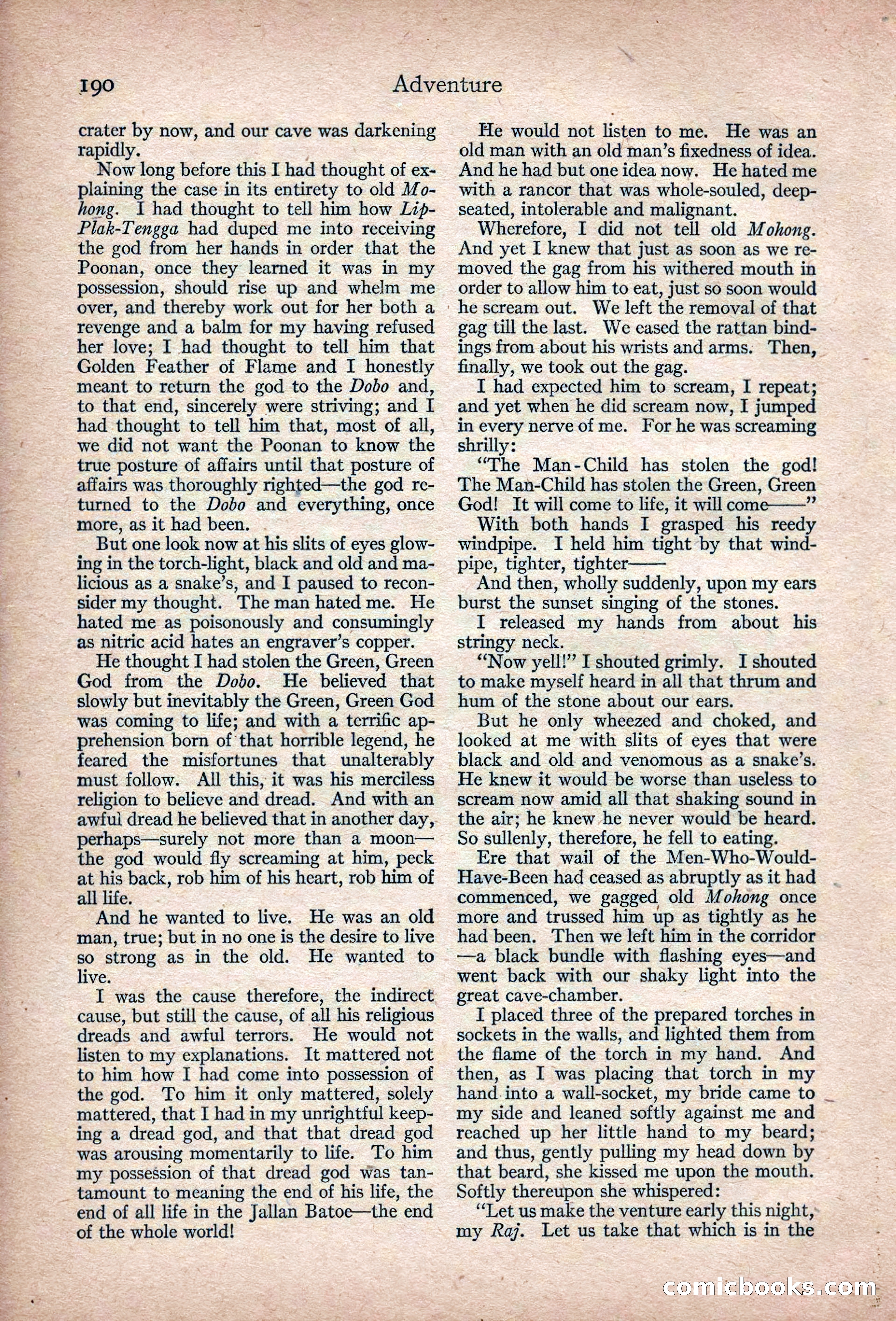 Adventure Magazine, March 1916 — page 192 of 228