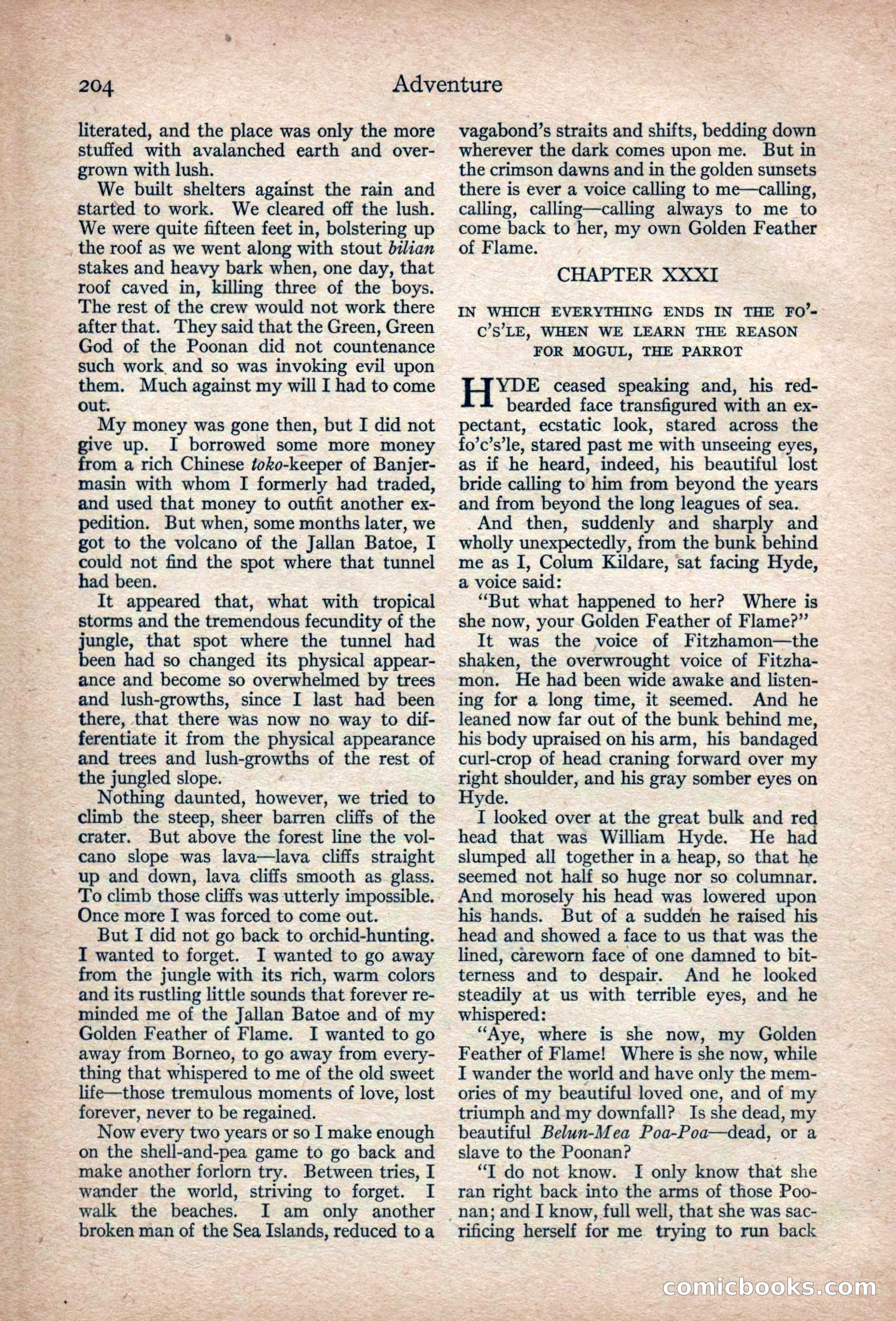 Adventure Magazine, March 1916 — page 206 of 228