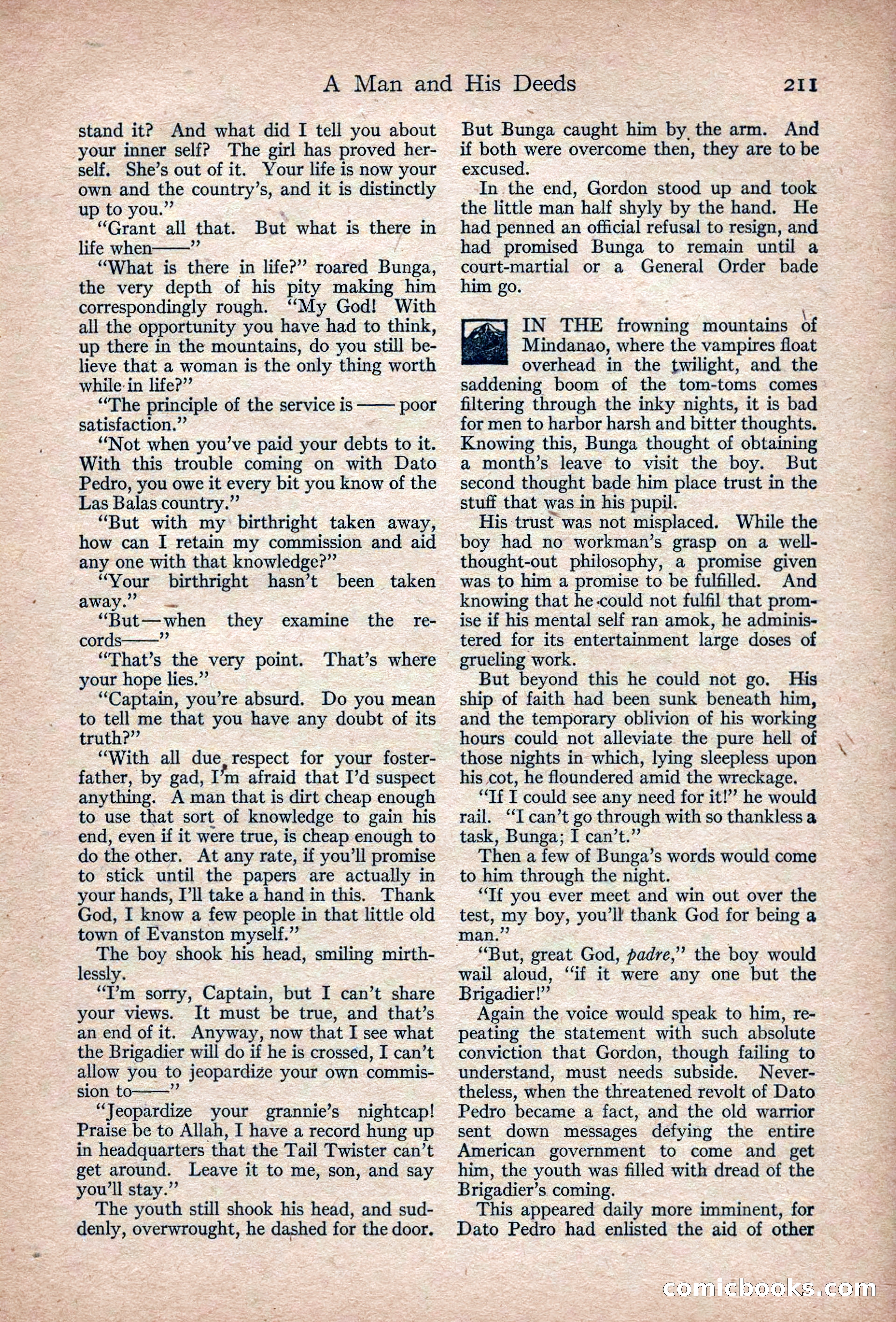 Adventure Magazine, March 1916 — page 213 of 228