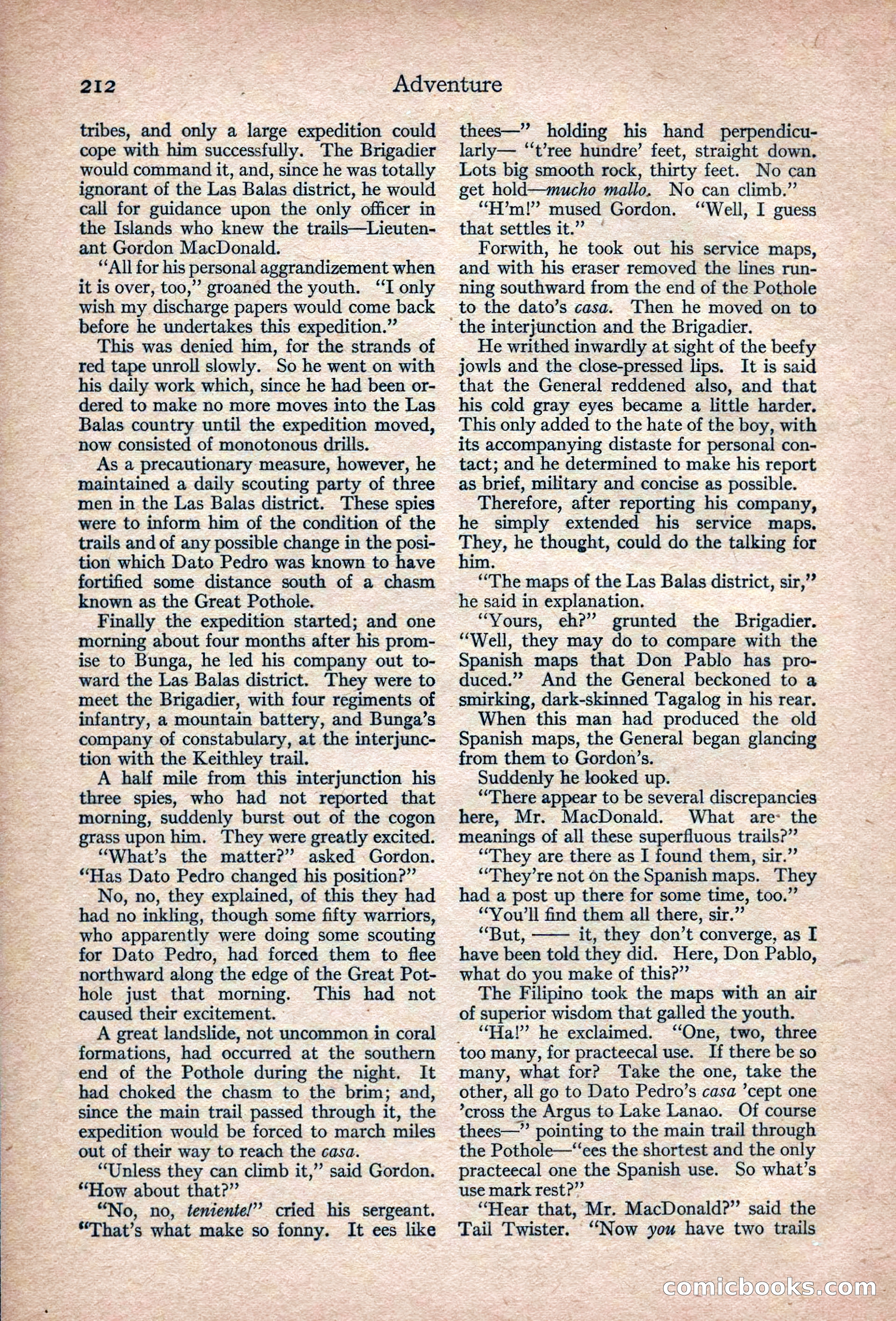 Adventure Magazine, March 1916 — page 214 of 228