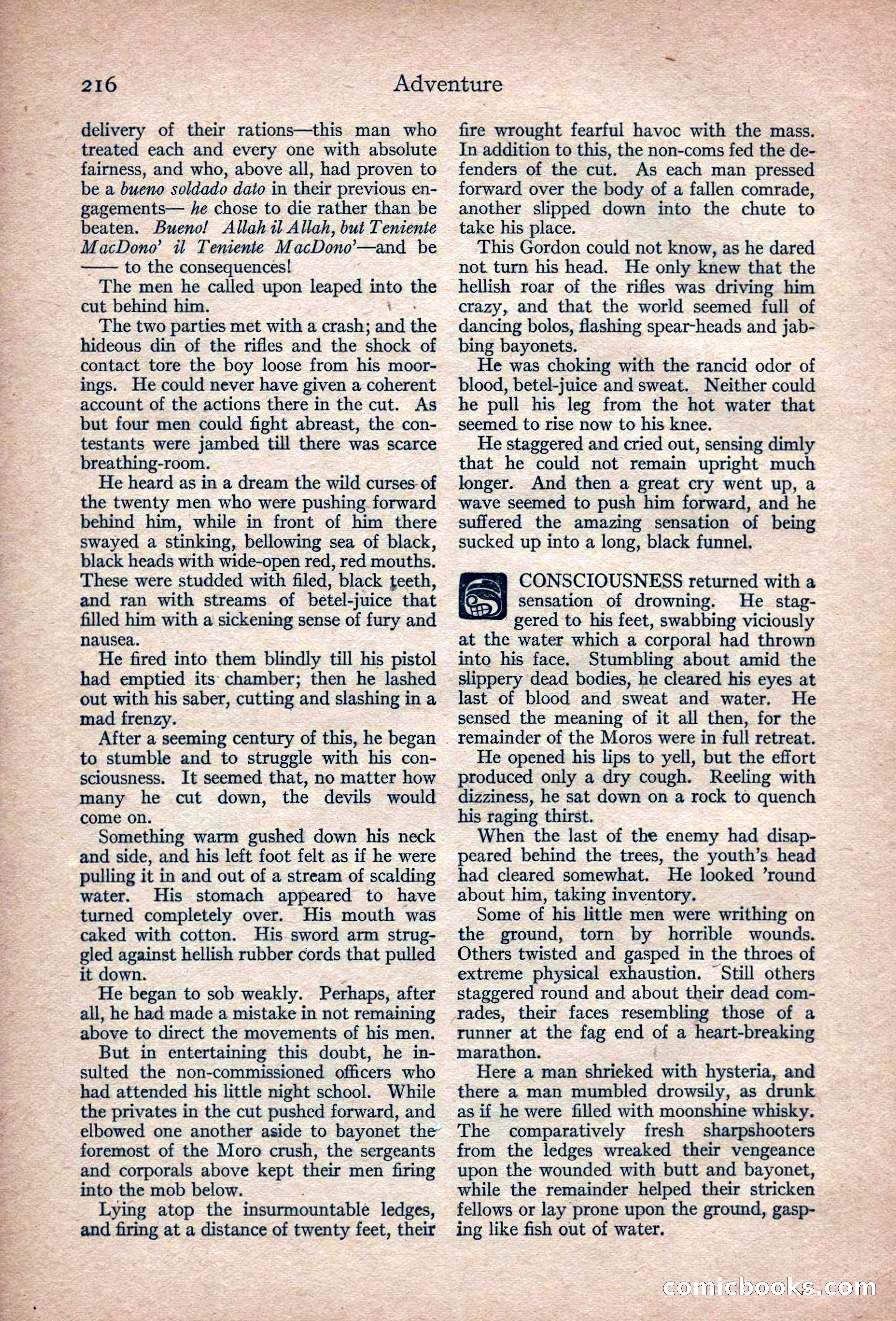 Adventure Magazine, March 1916 — page 218 of 228