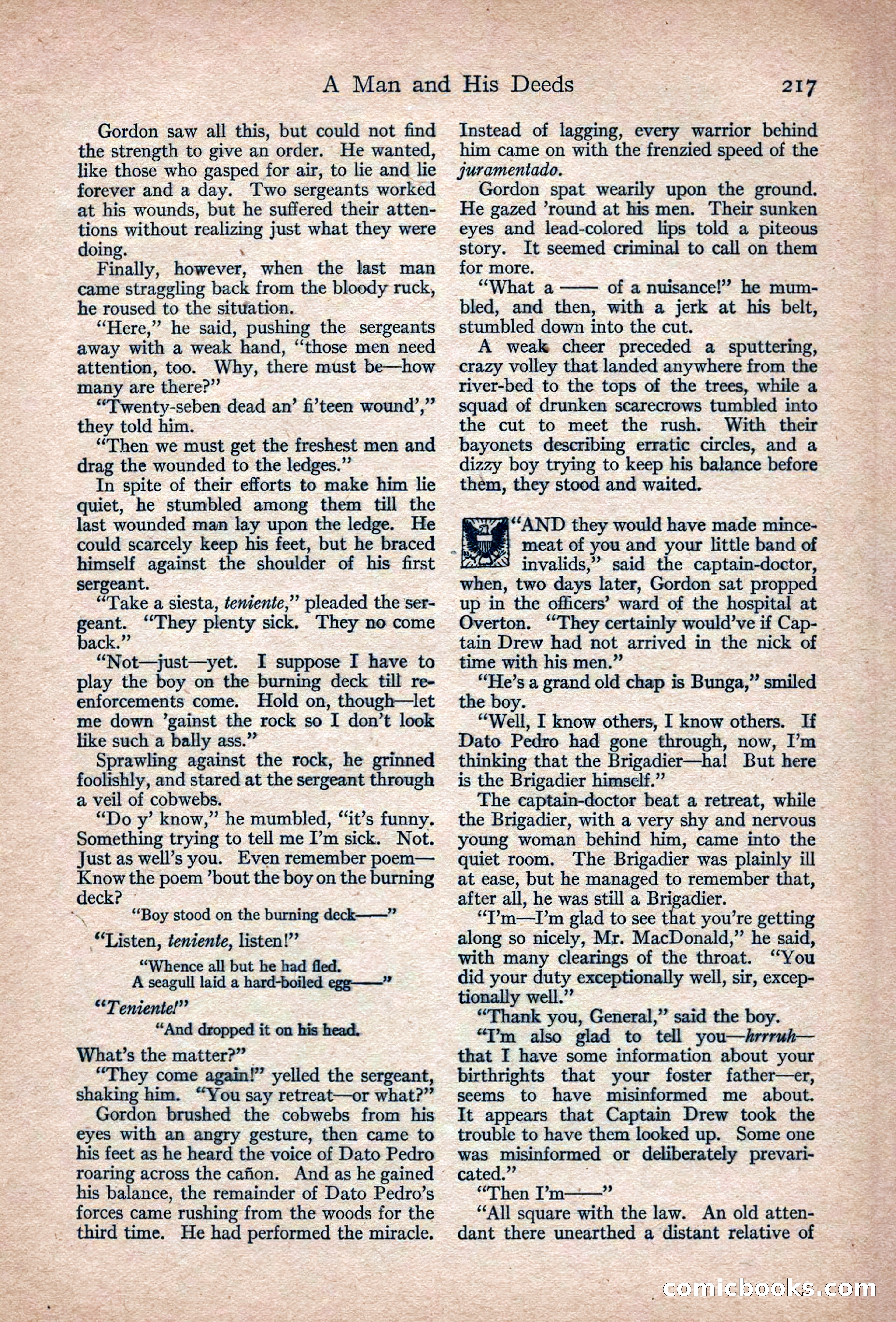 Adventure Magazine, March 1916 — page 219 of 228