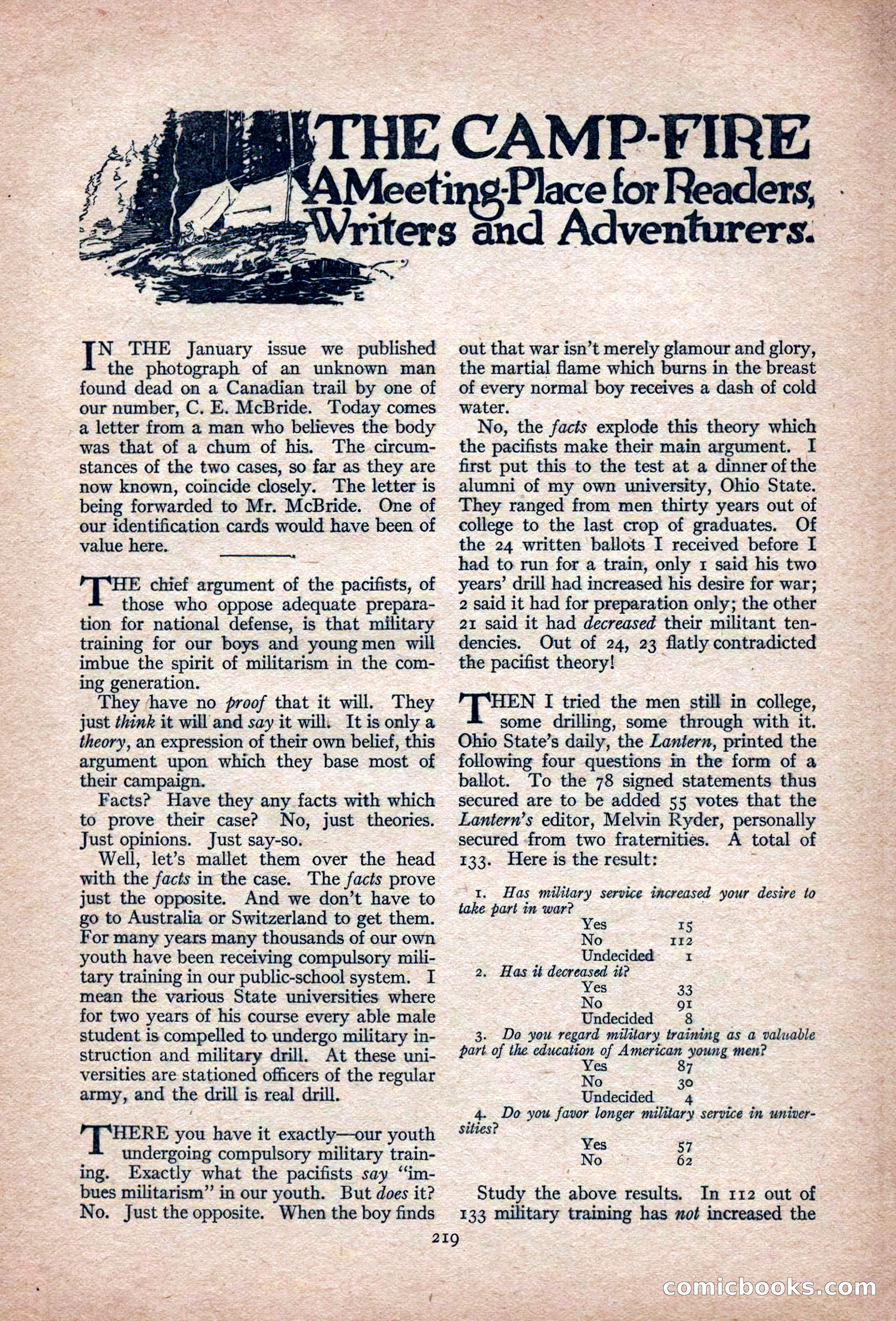 Adventure Magazine, March 1916 — page 221 of 228