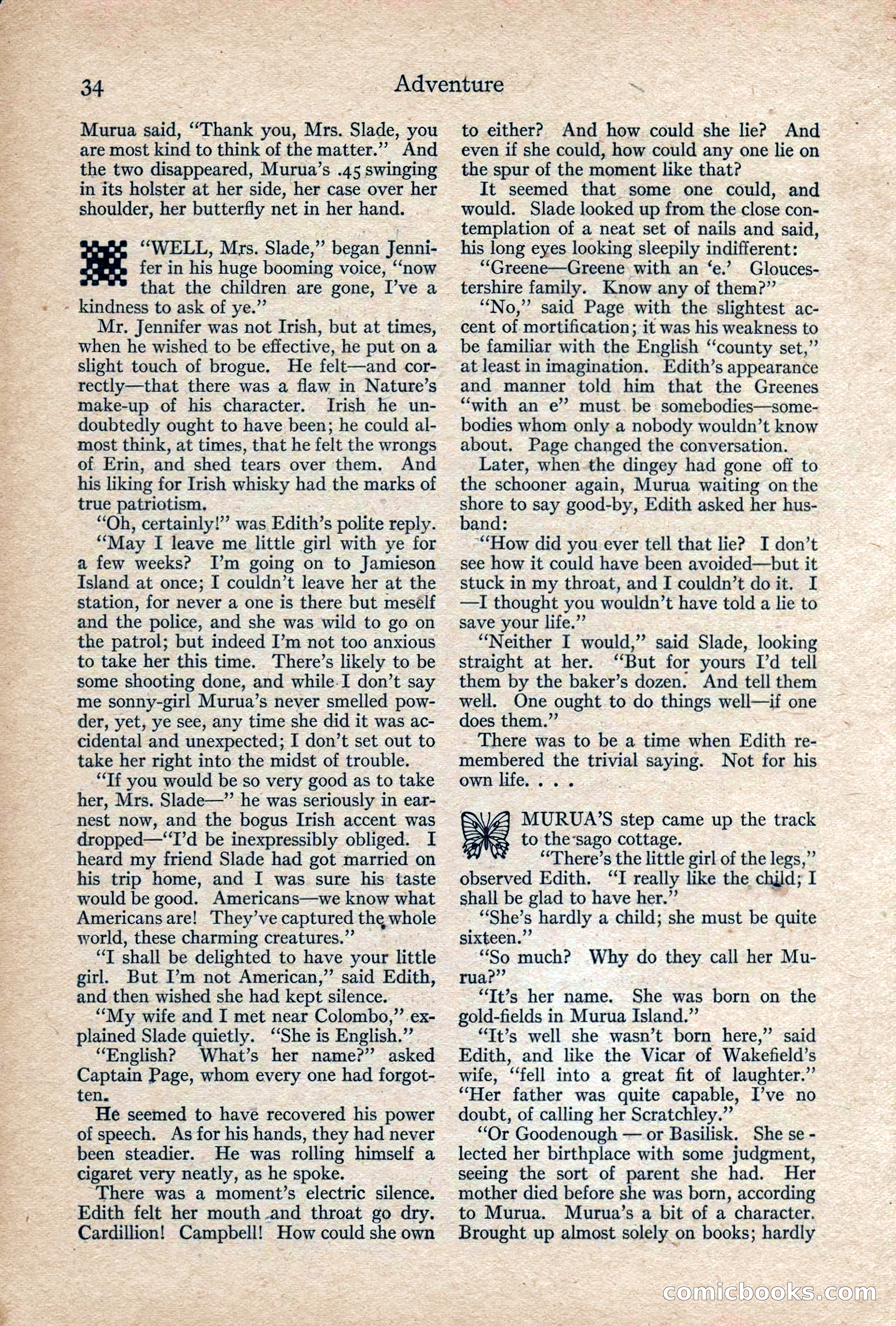 Adventure, February 1917 — page 36 of 228
