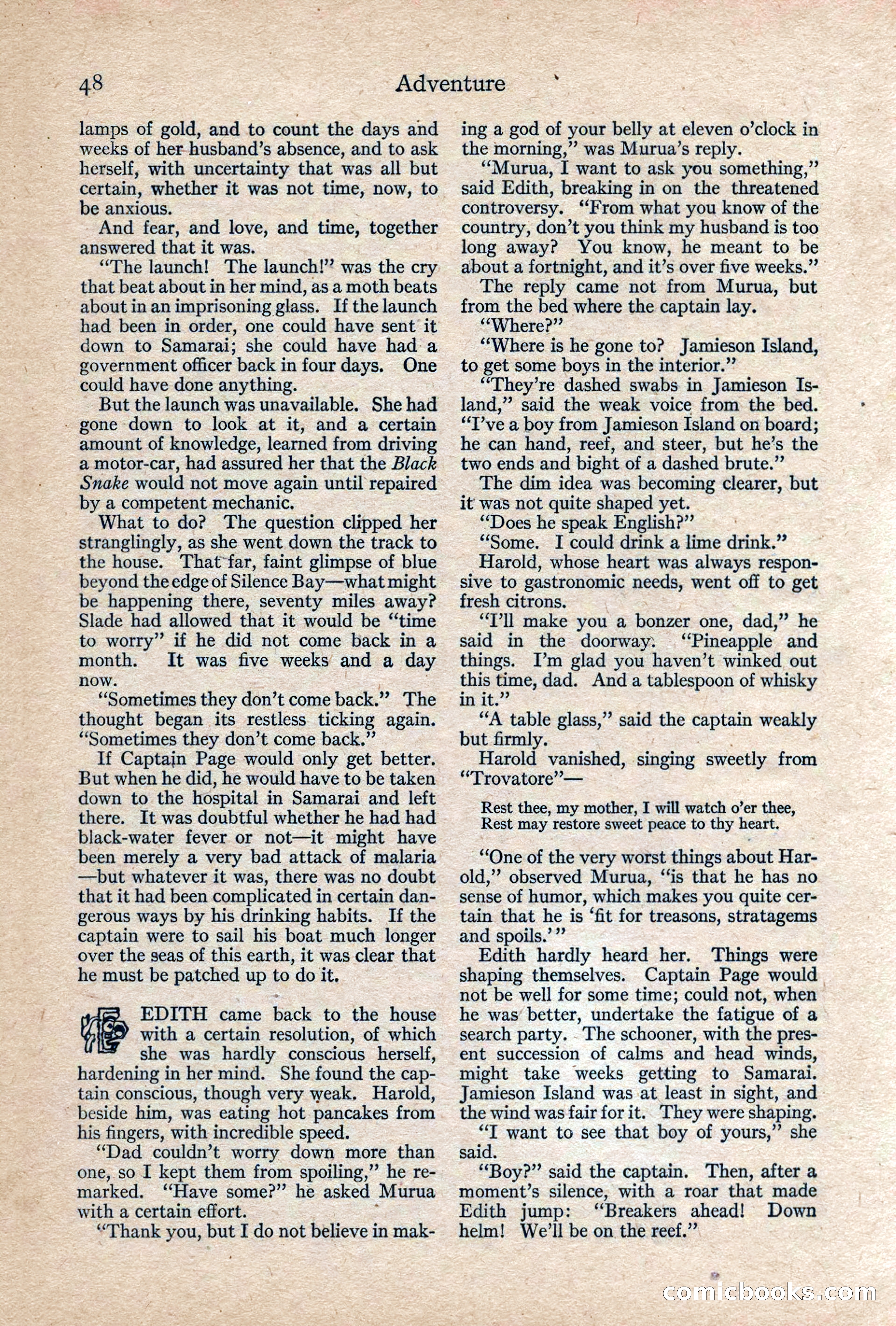 Adventure, February 1917 — page 50 of 228