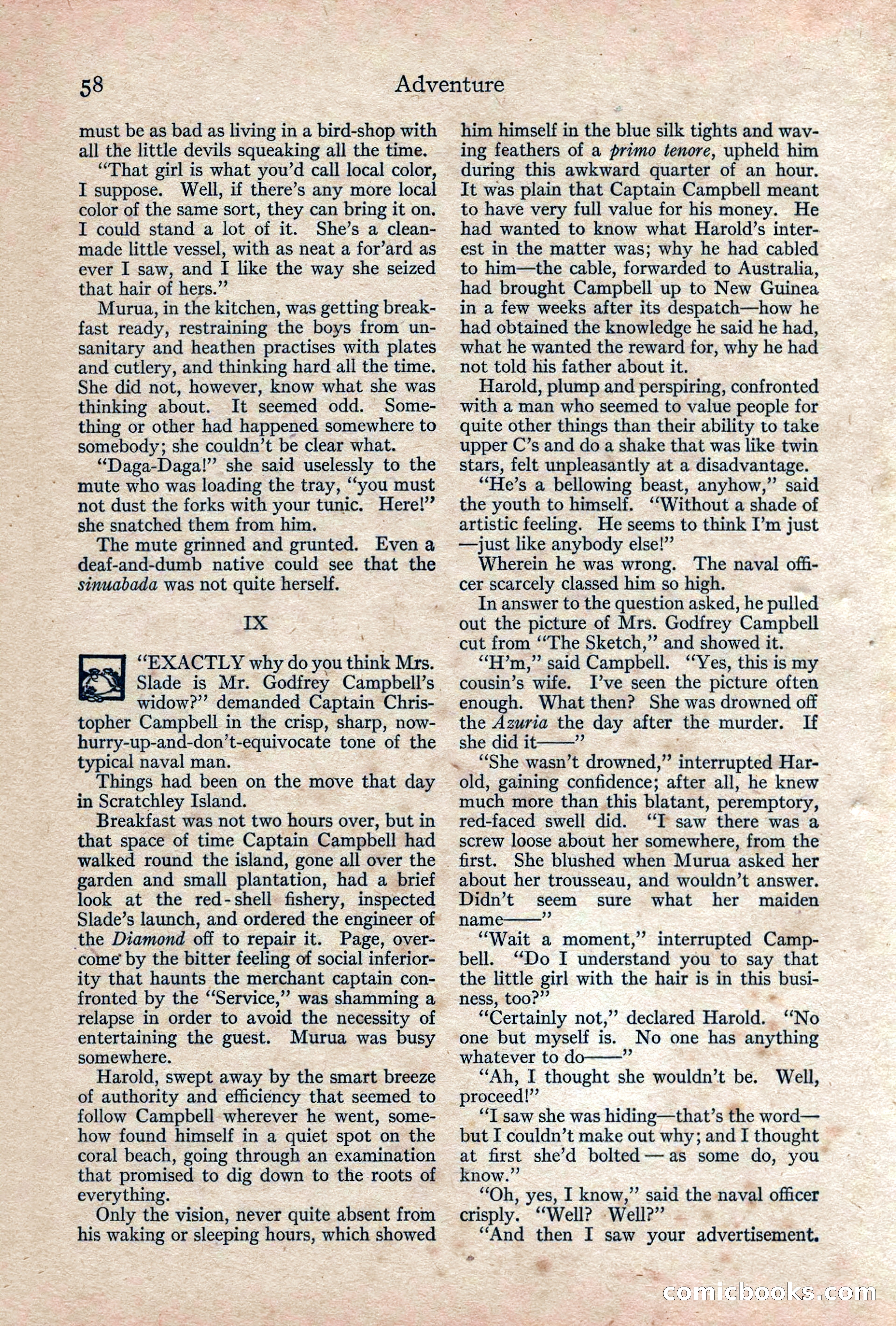Adventure, February 1917 — page 60 of 228