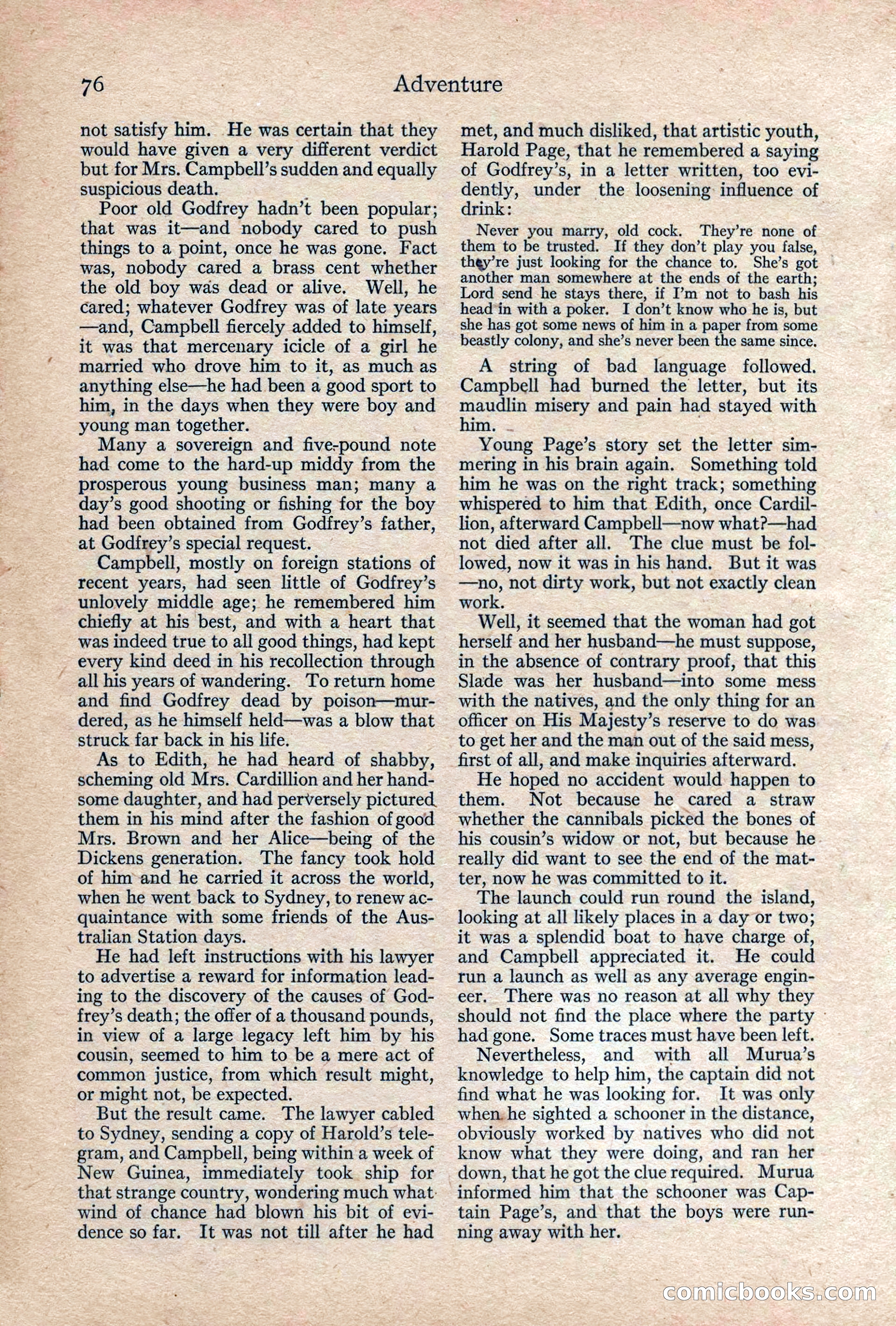 Adventure, February 1917 — page 78 of 228