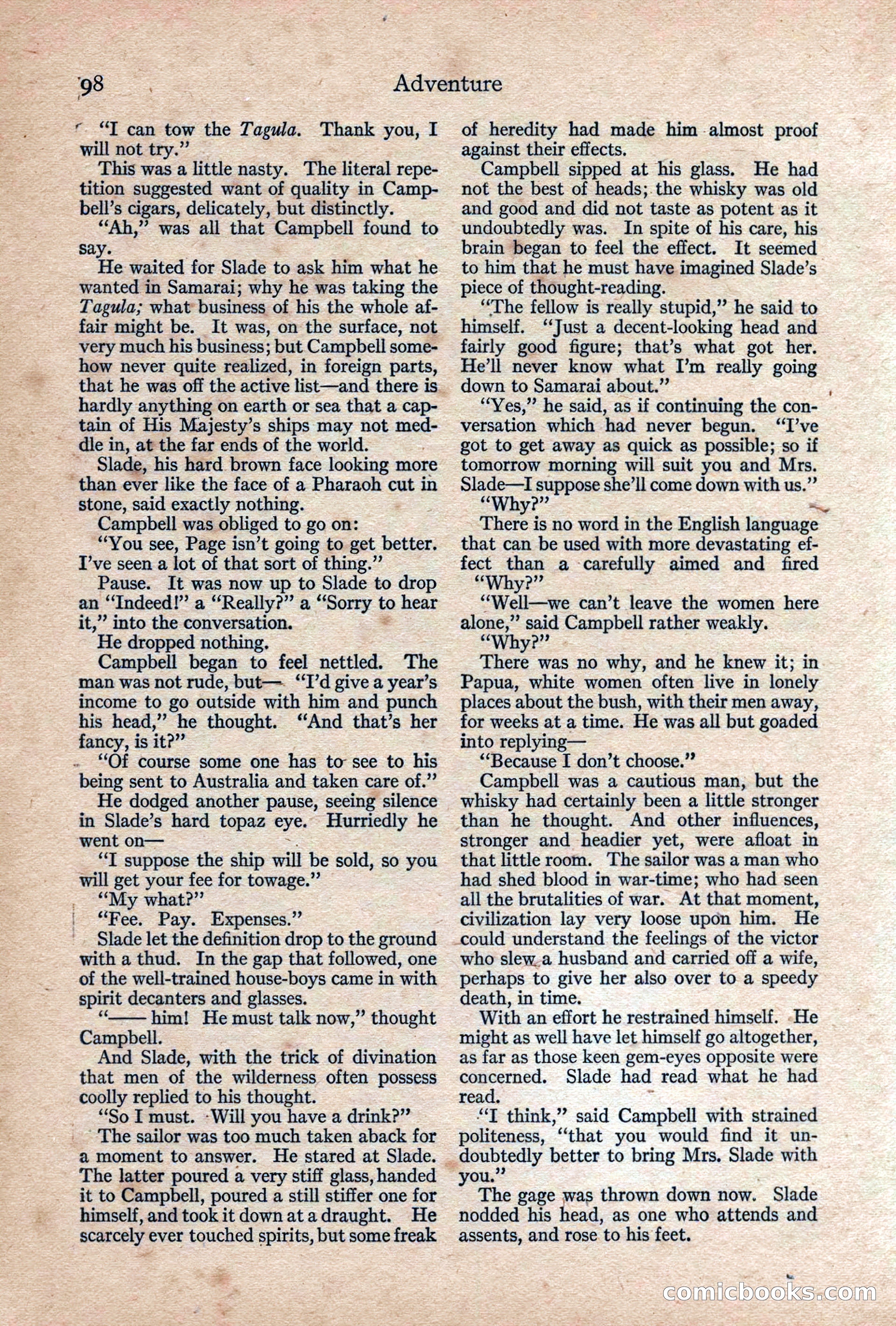 Adventure, February 1917 — page 100 of 228