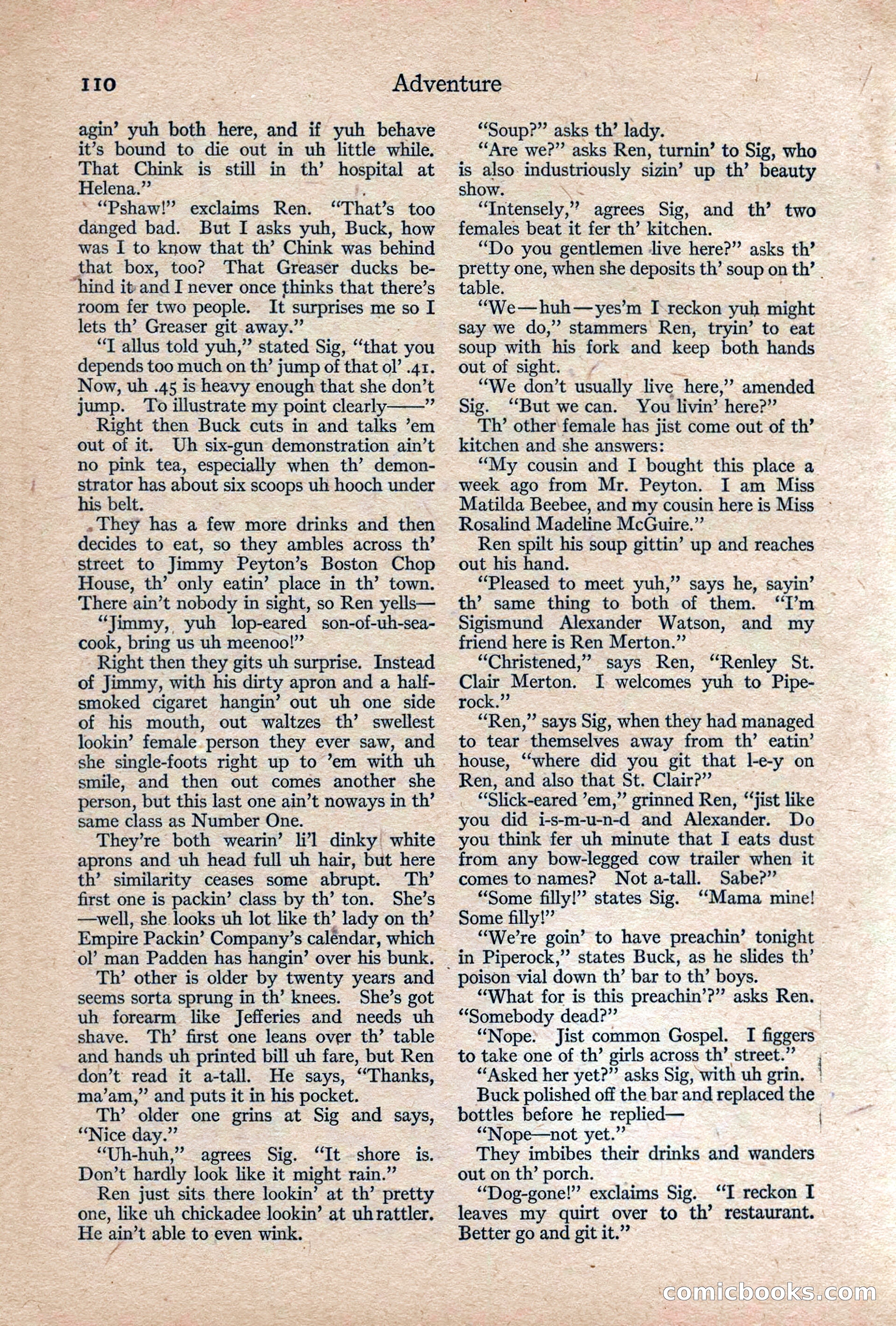 Adventure, February 1917 — page 112 of 228