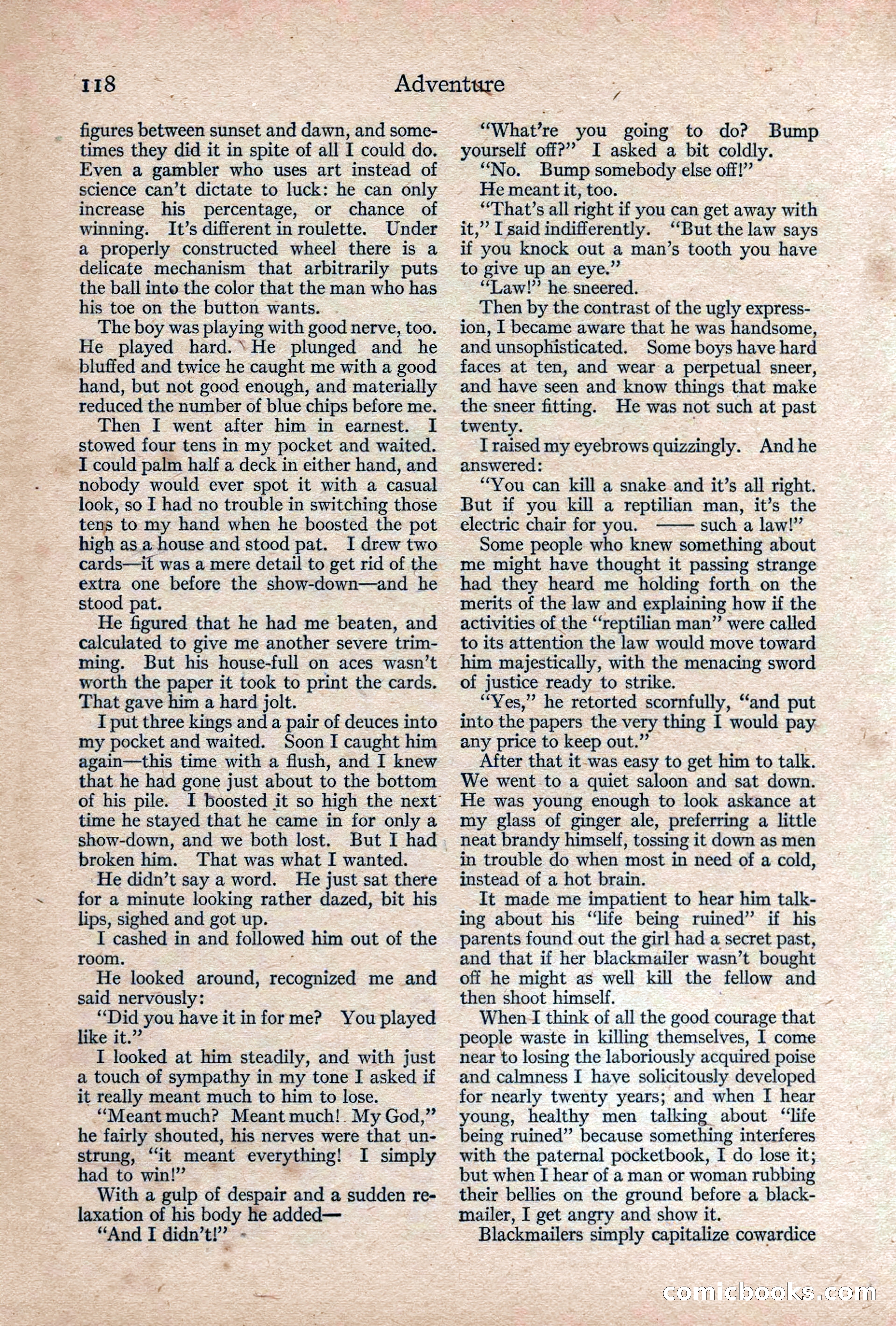 Adventure, February 1917 — page 120 of 228