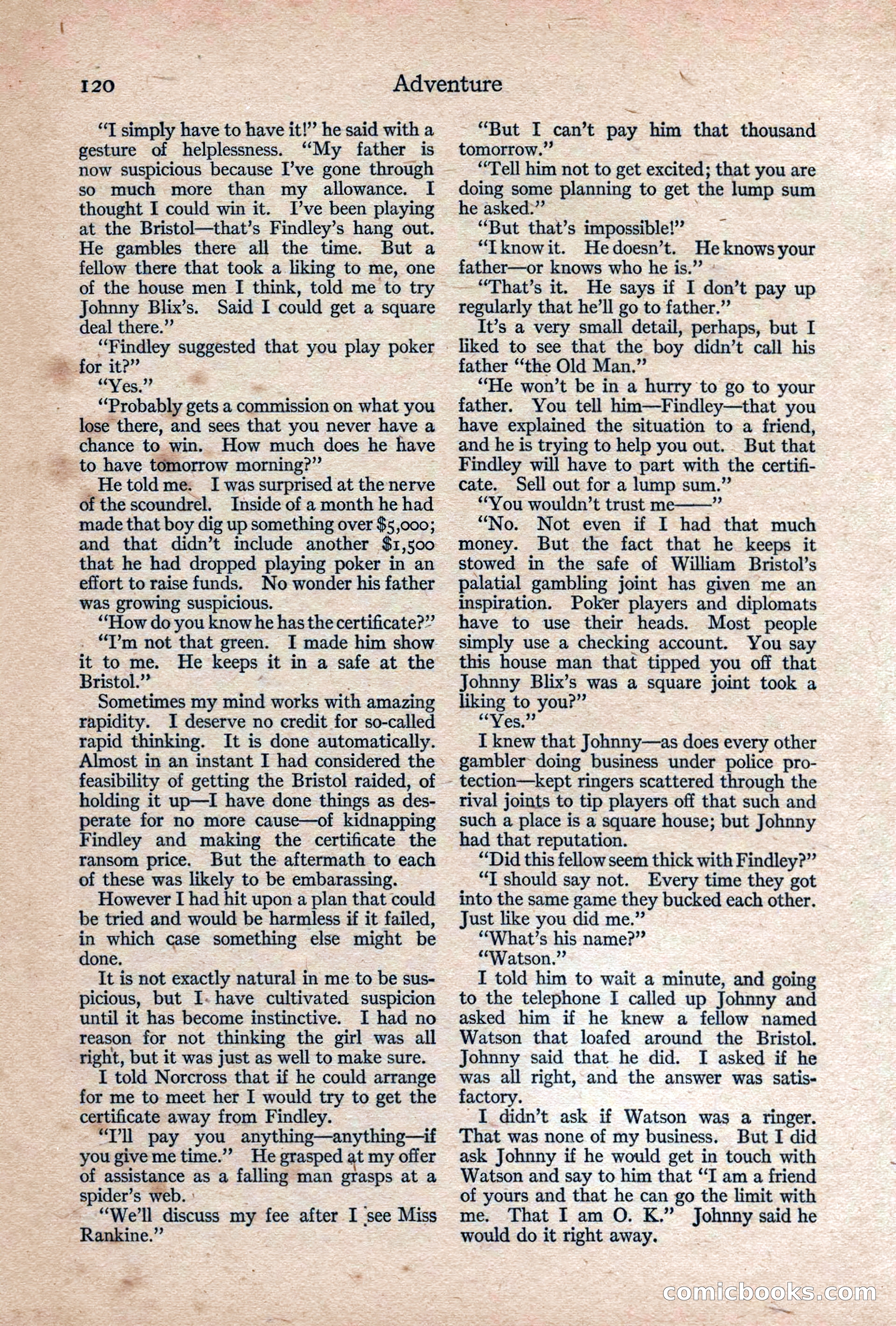 Adventure, February 1917 — page 122 of 228