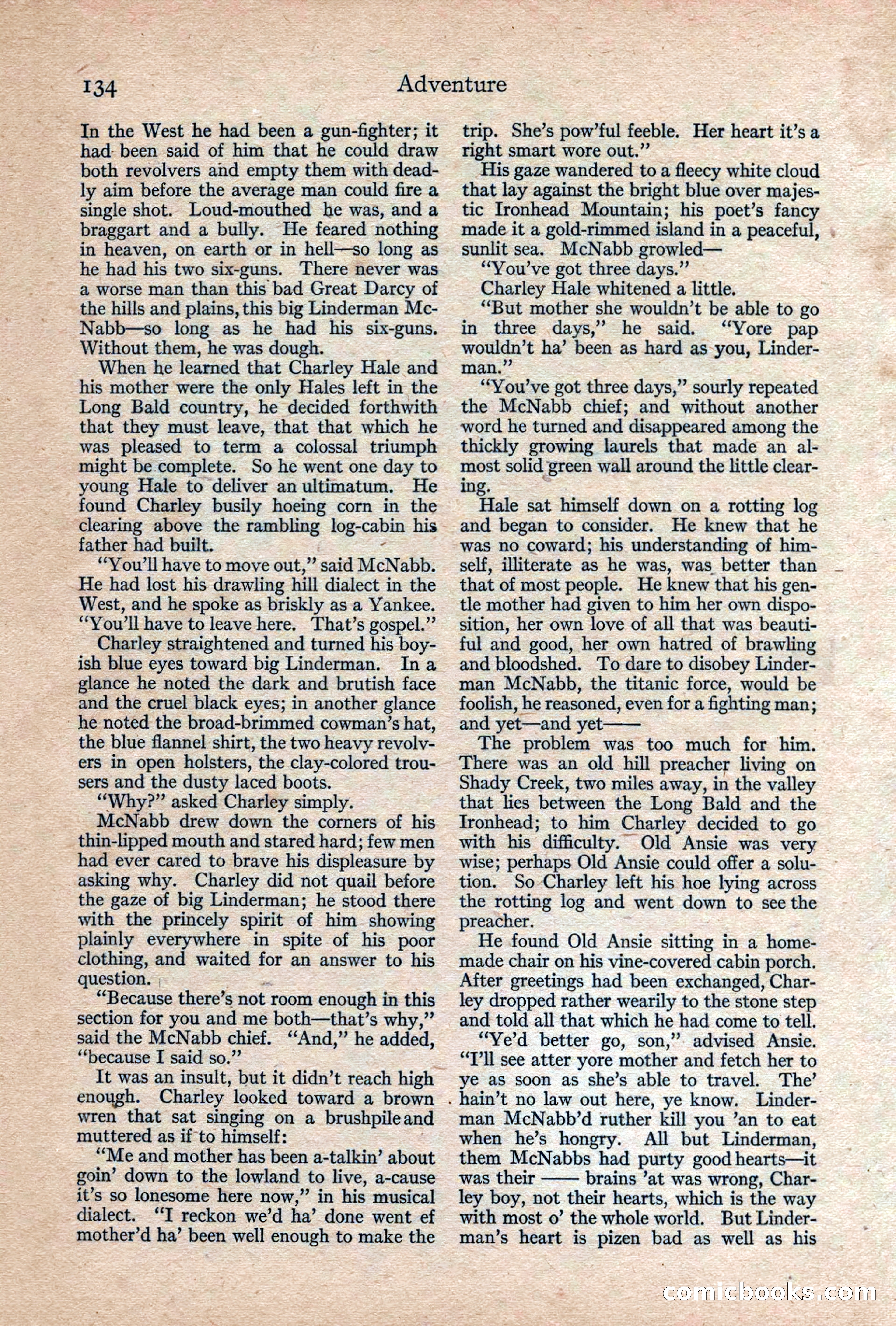 Adventure, February 1917 — page 136 of 228