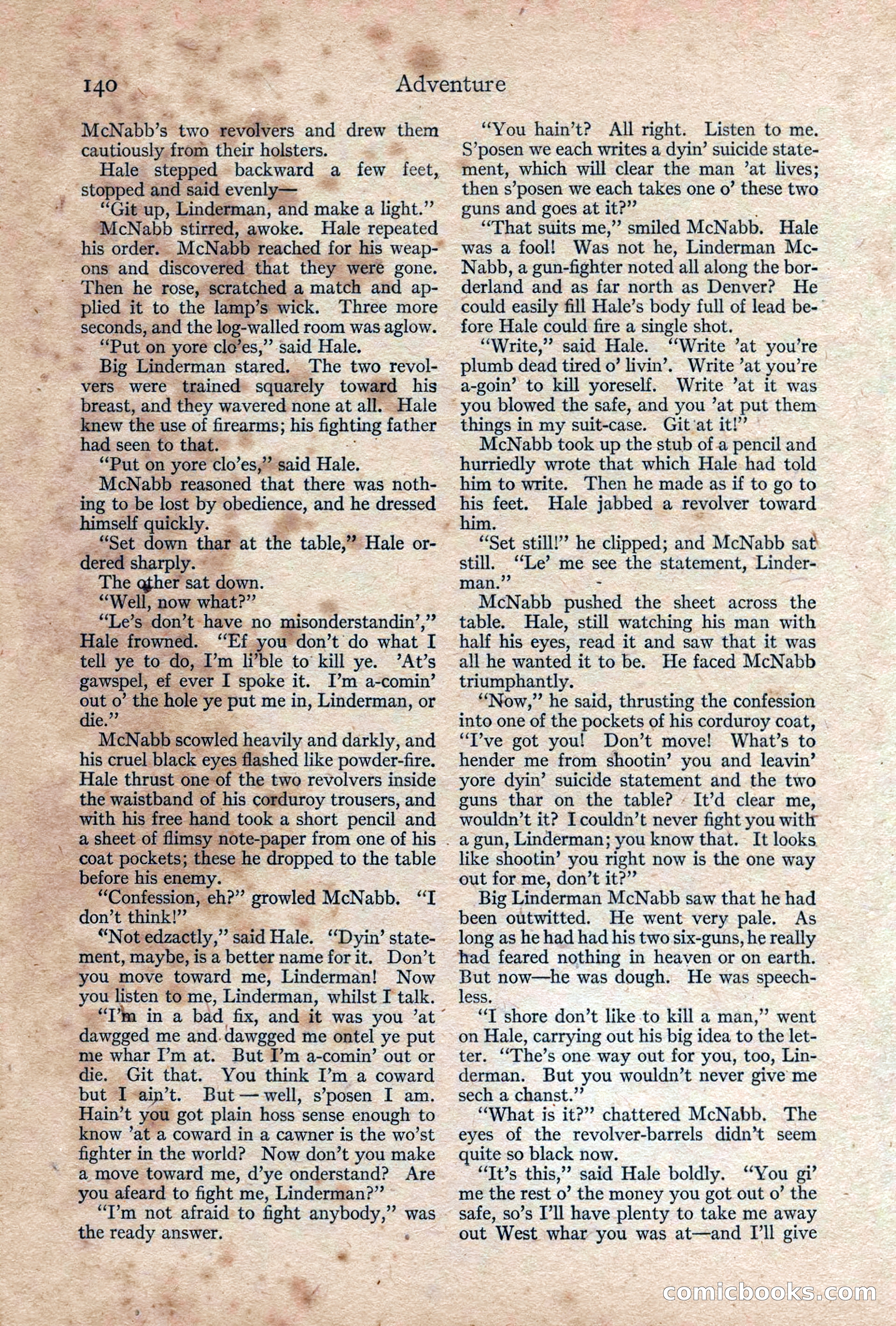 Adventure, February 1917 — page 142 of 228