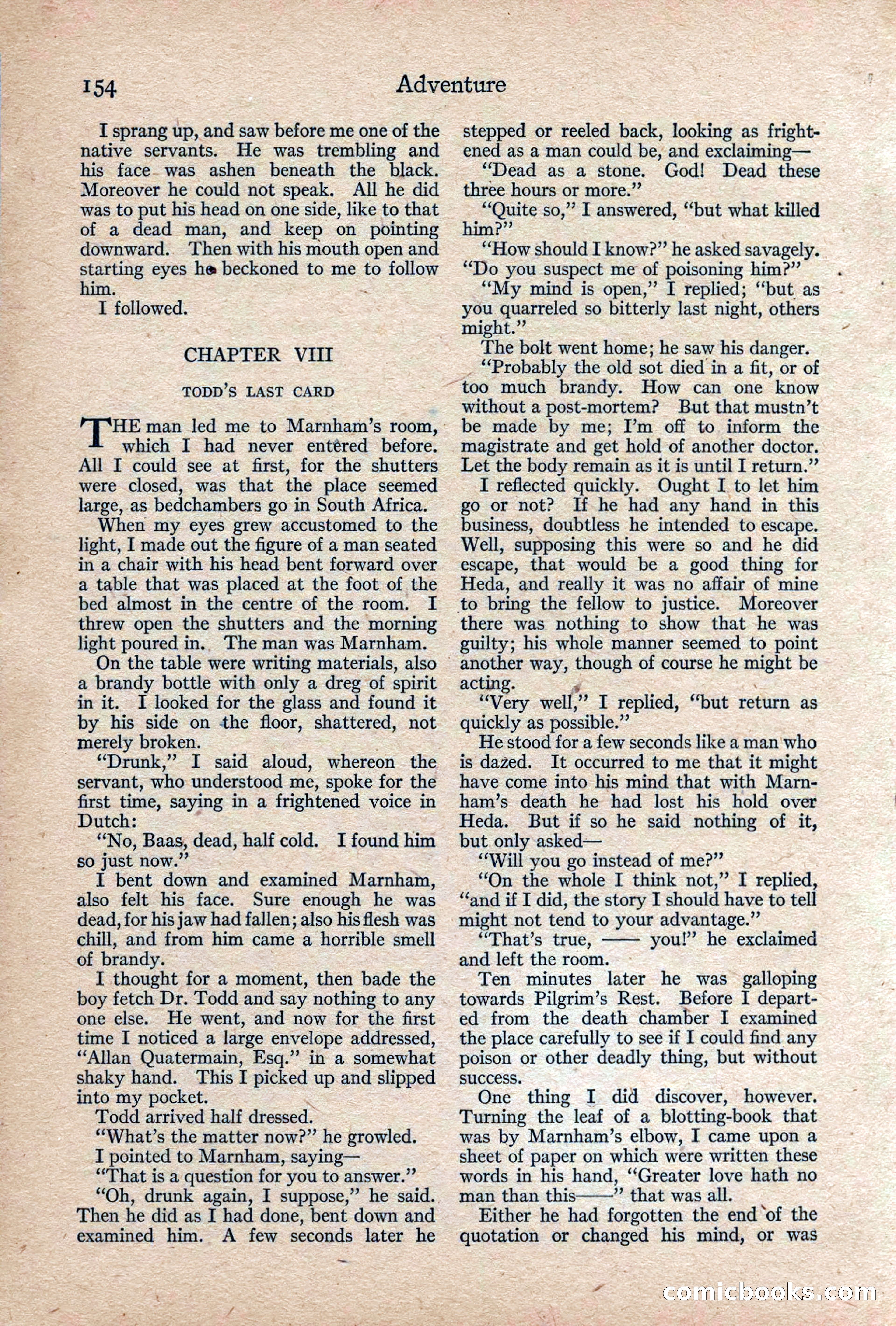 Adventure, February 1917 — page 156 of 228